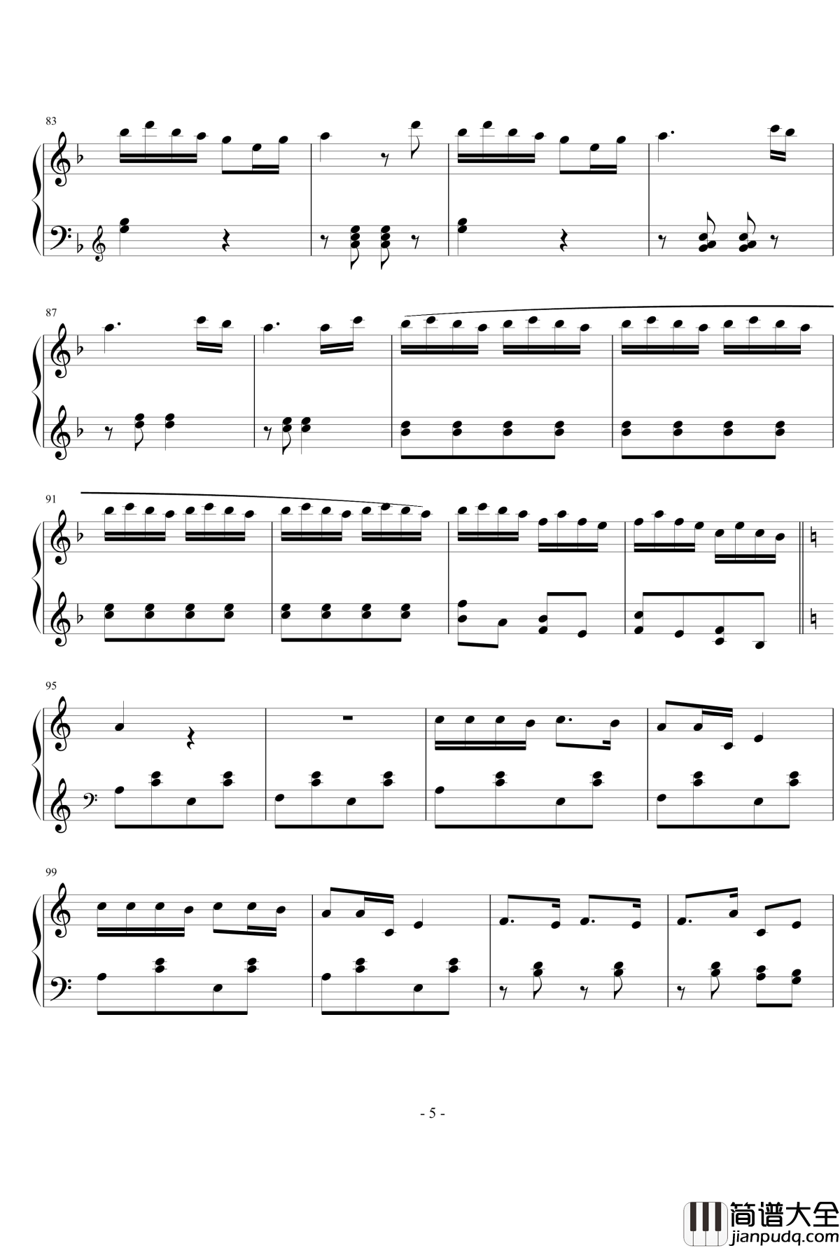 司令部的地钢琴谱_恶搞日本调_解放区的天__储望华