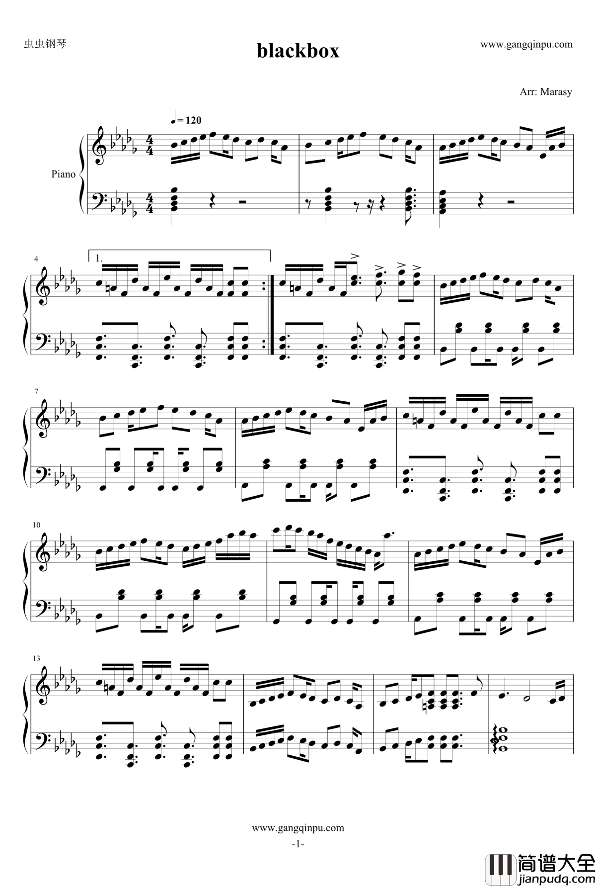 blackbox钢琴谱_触手猴