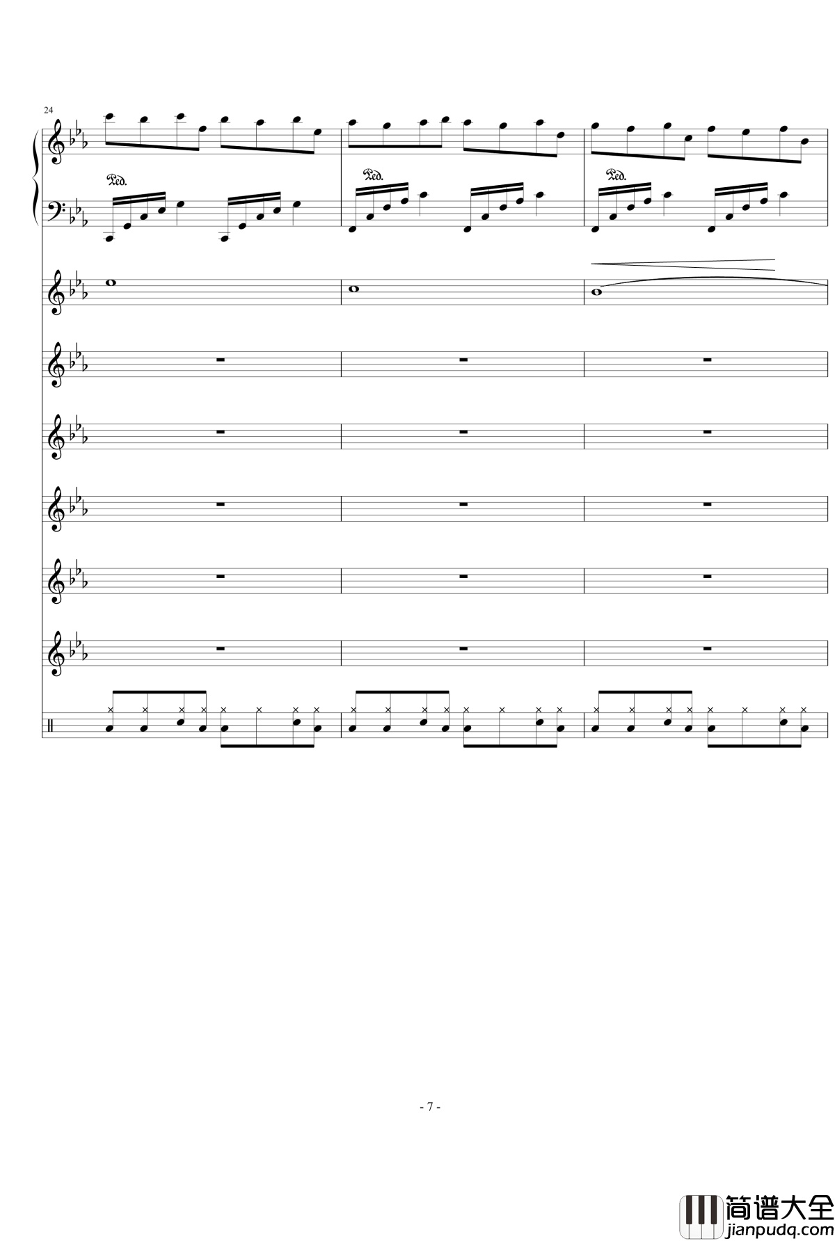 still_water钢琴谱_澄镜之水变奏曲总谱_欧松