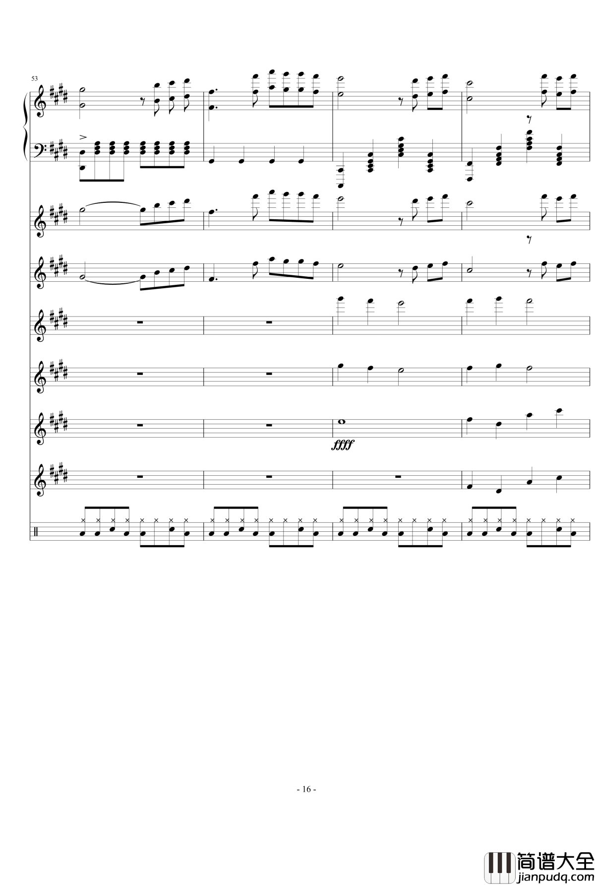 still_water钢琴谱_澄镜之水变奏曲总谱_欧松