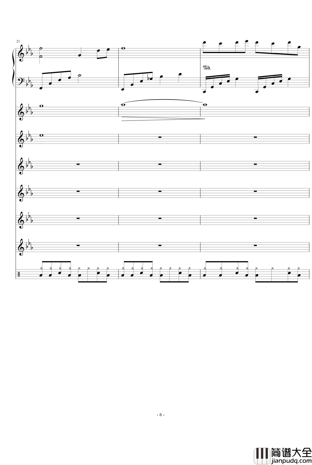 still_water钢琴谱_澄镜之水变奏曲总谱_欧松