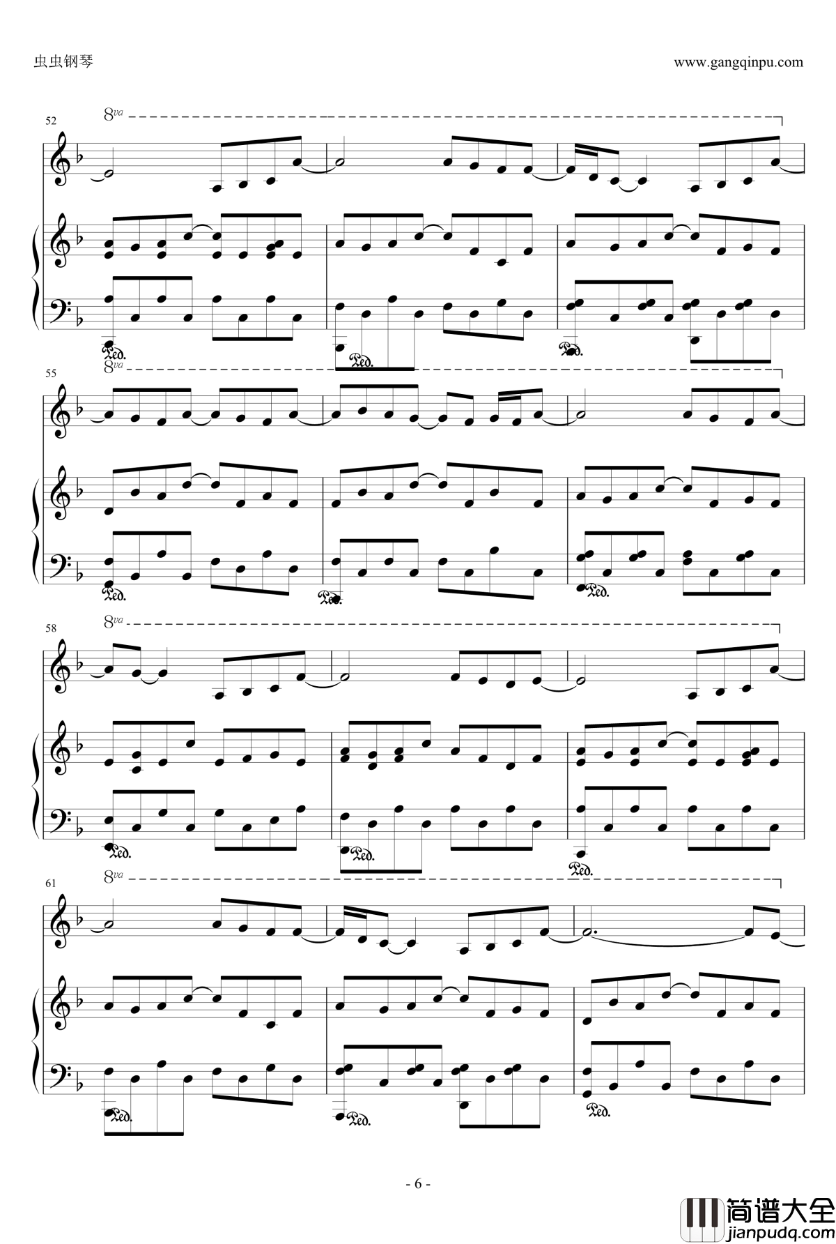 祝我生日快乐钢琴谱_F调弹唱版_温岚