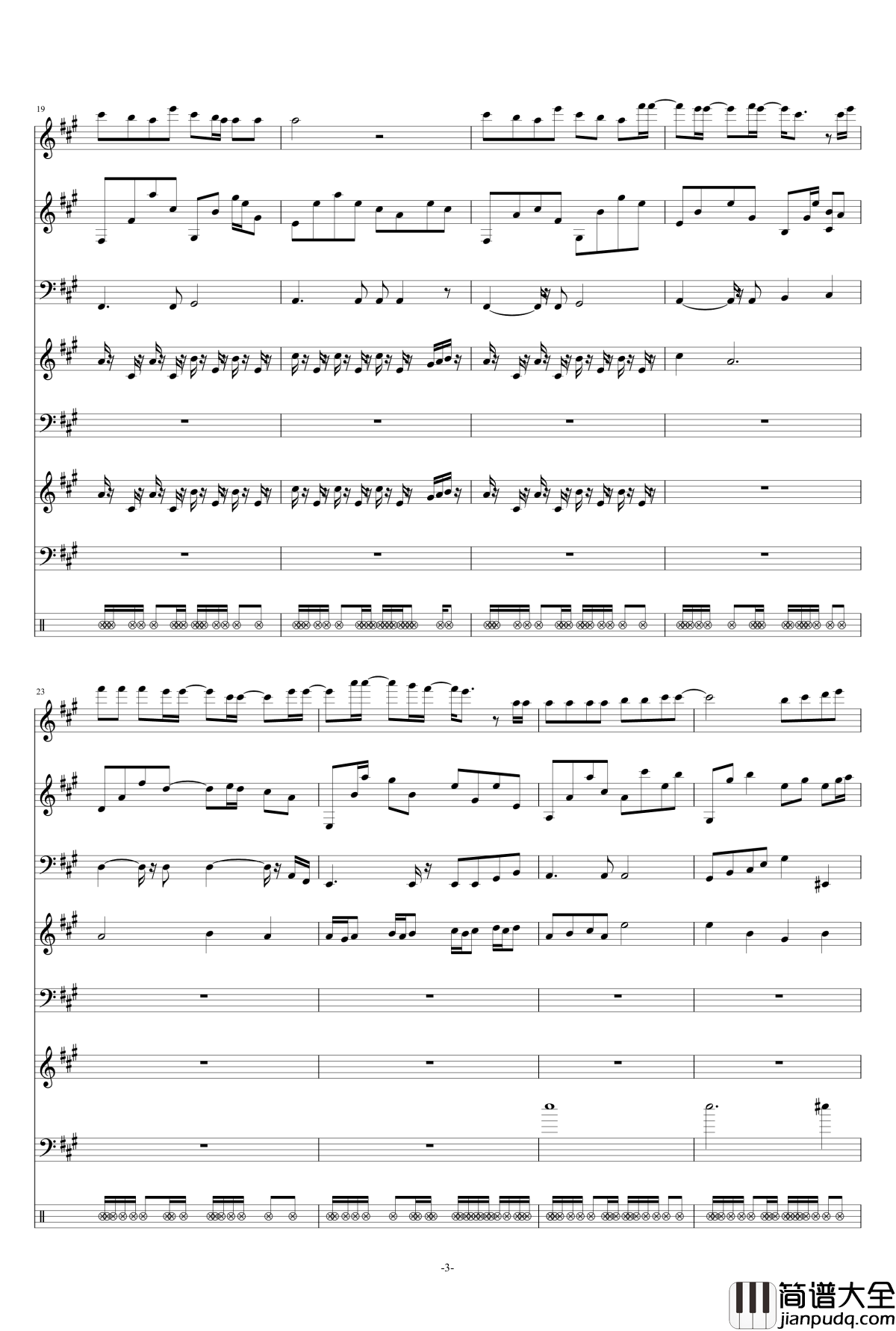 开不了口钢琴谱_周杰伦_总谱