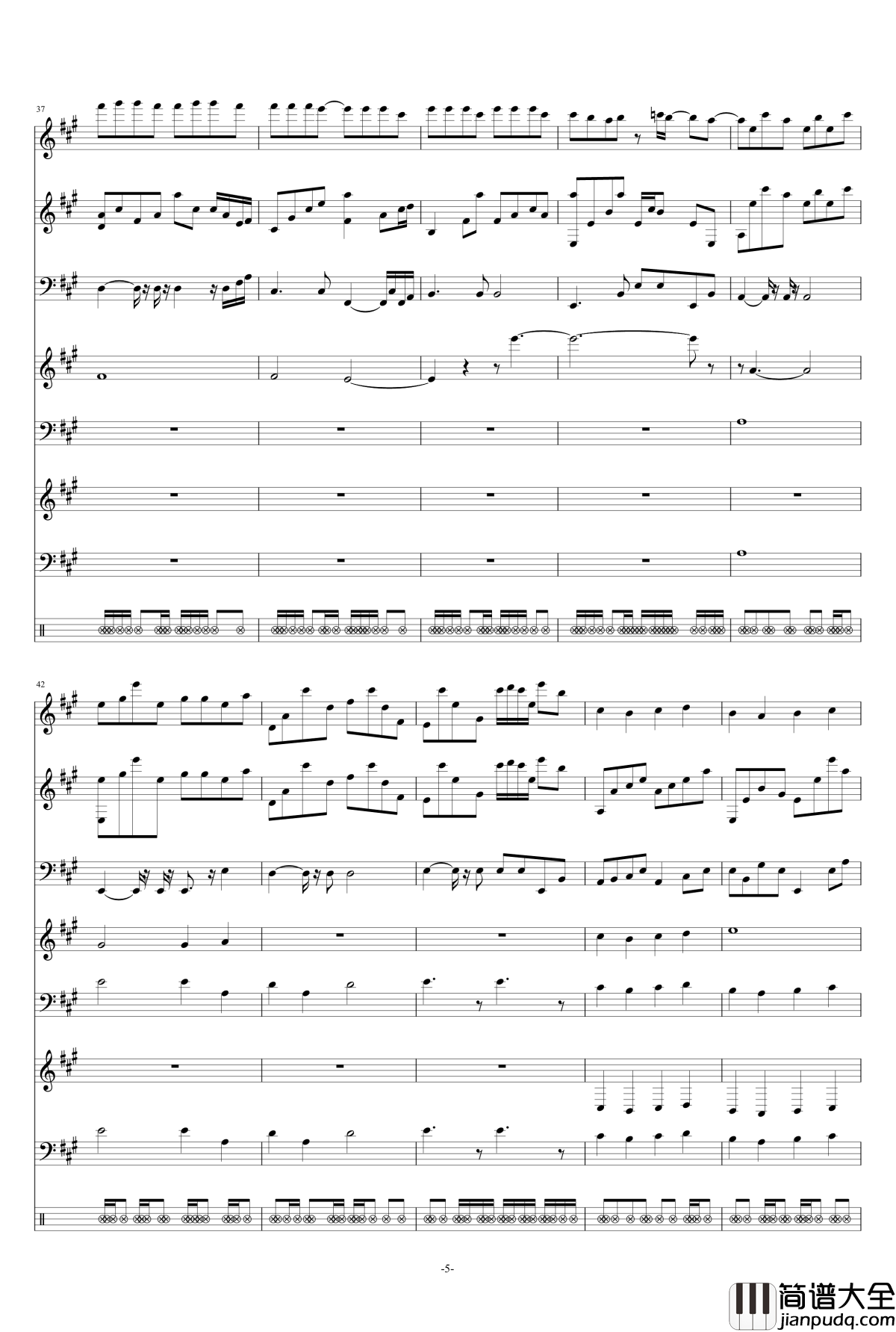 开不了口钢琴谱_周杰伦_总谱