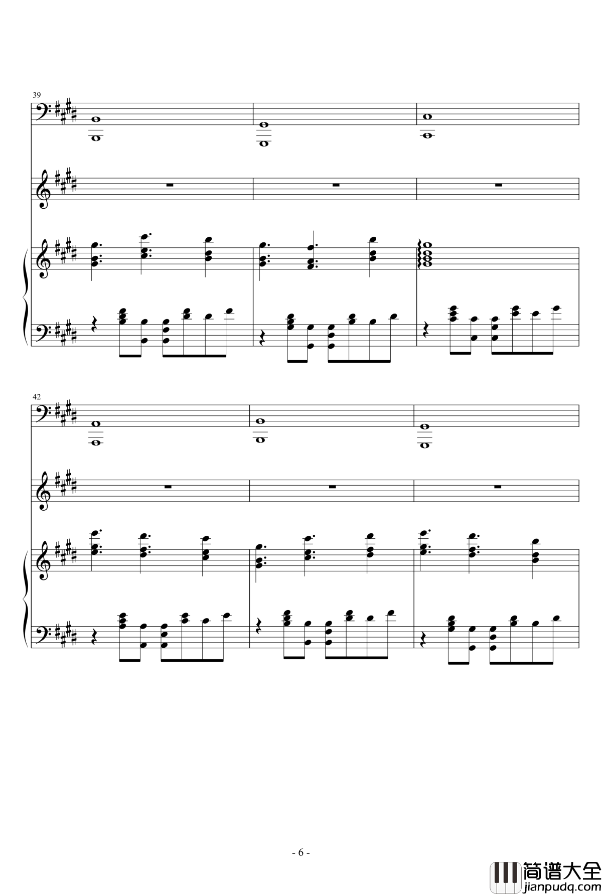 少女の海钢琴谱_瑜乐星