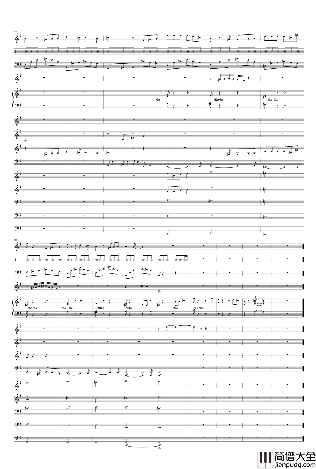 闹够了没有钢琴谱_赖伟锋_总谱