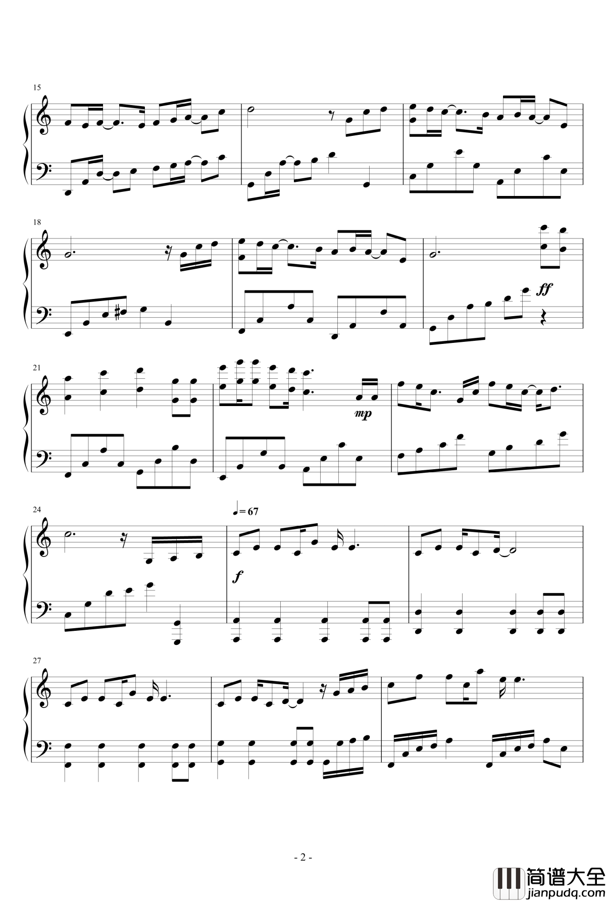 Mission_Impossible钢琴谱_川崎美和子