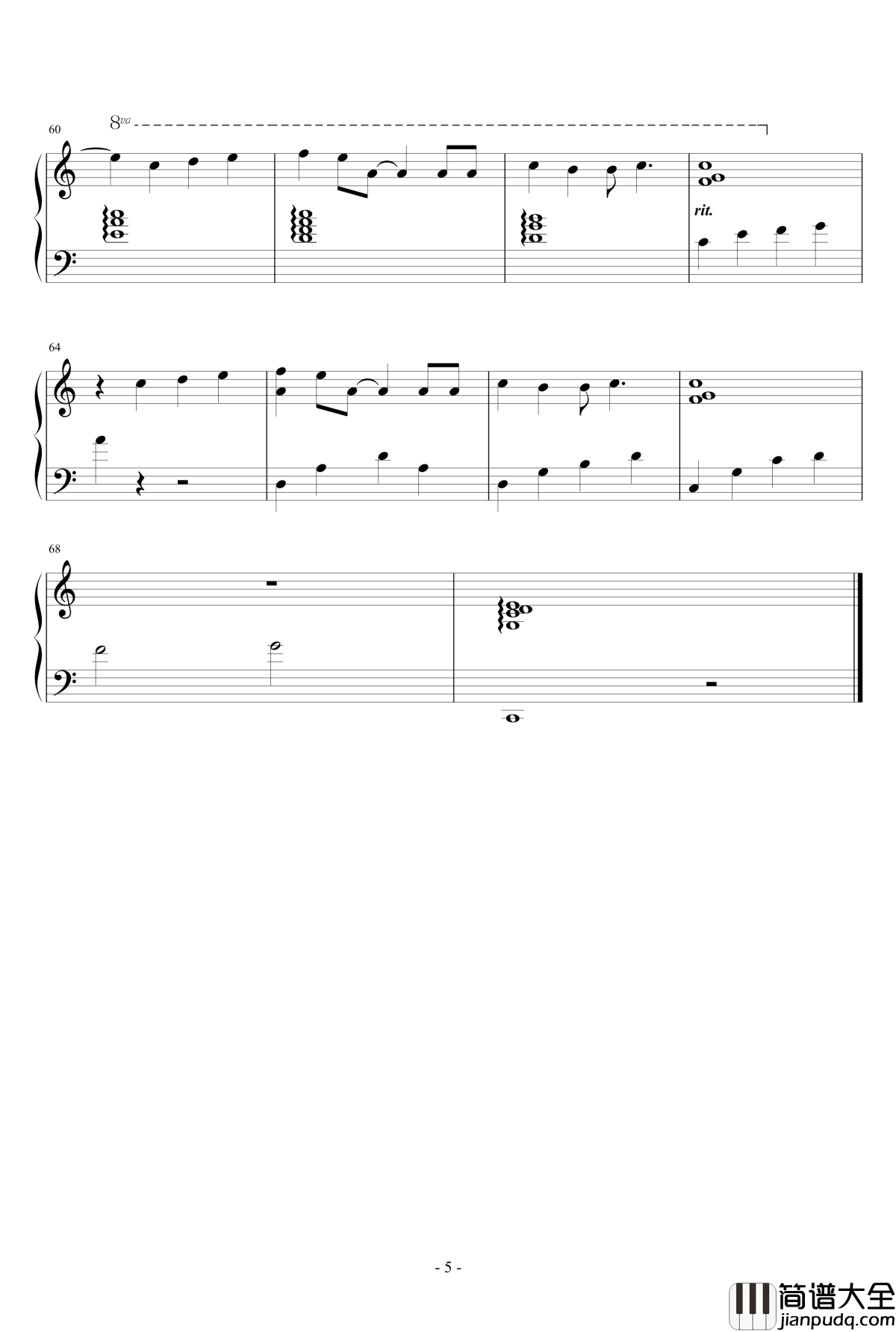 Mission_Impossible钢琴谱_川崎美和子