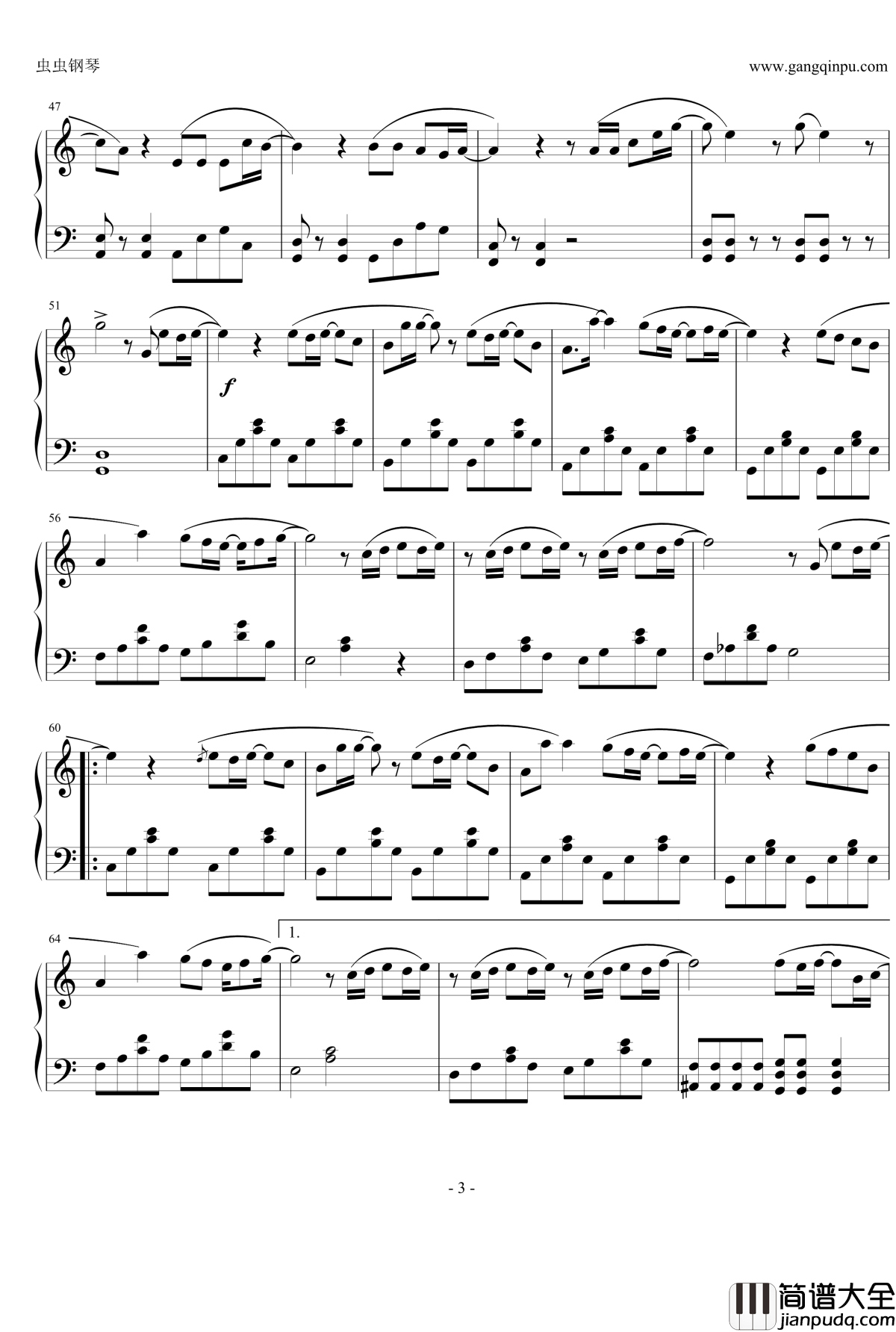 可惜没如果钢琴谱_简易版_钢琴独奏_林俊杰