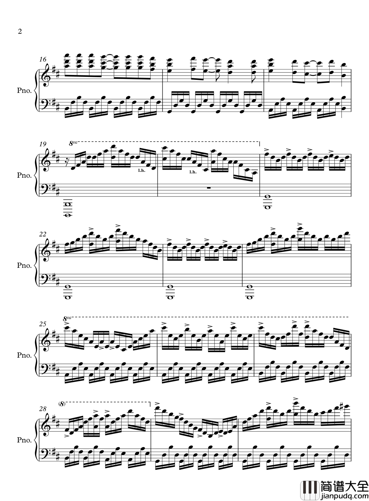 heavenly_blue钢琴谱_josh_agarrado