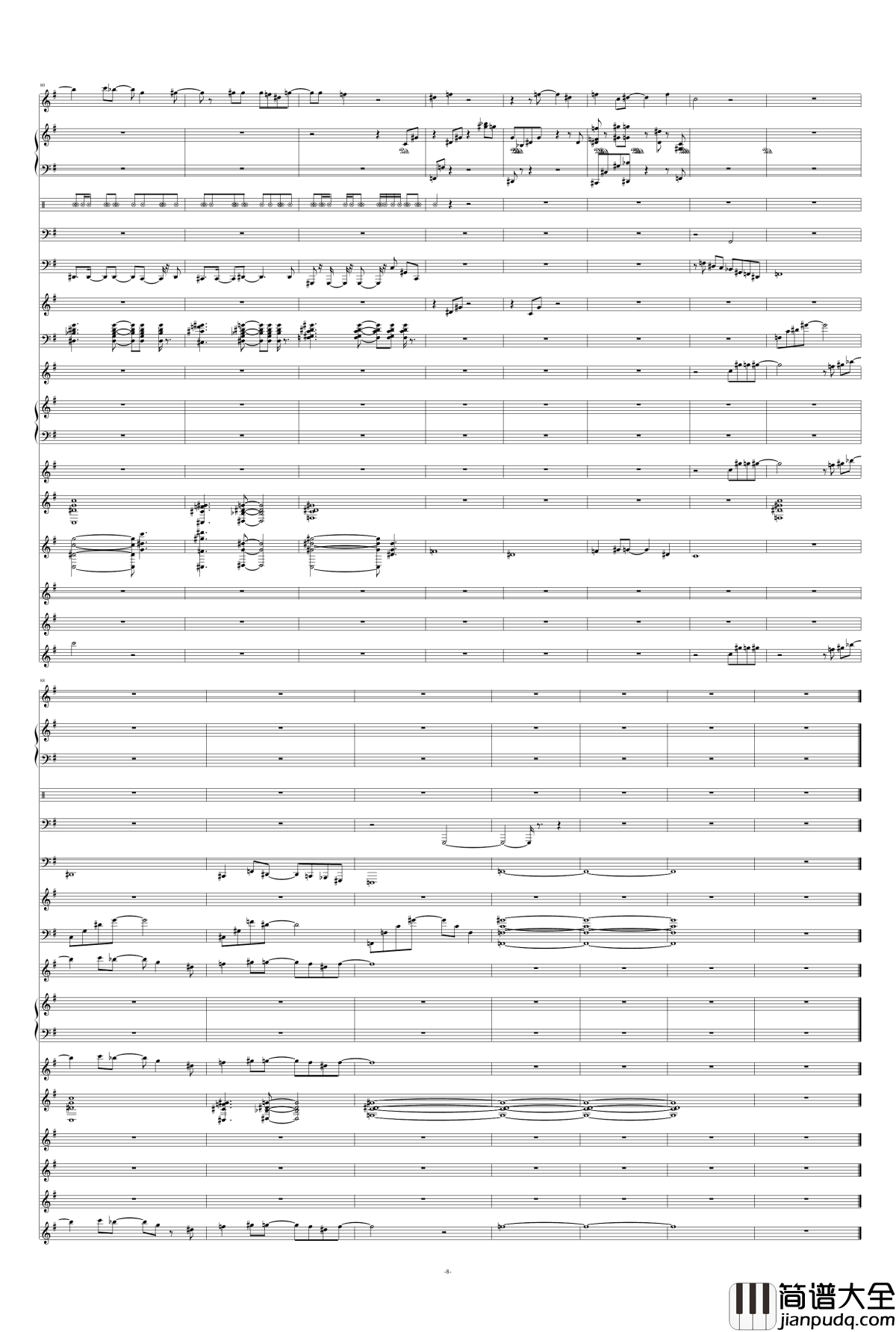 兰花指钢琴谱_总谱_阿里郎