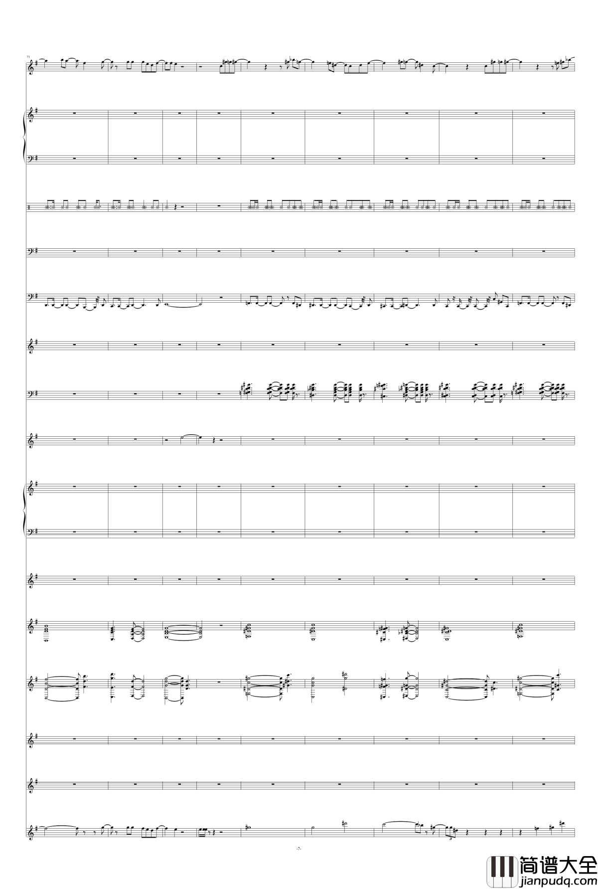 兰花指钢琴谱_总谱_阿里郎