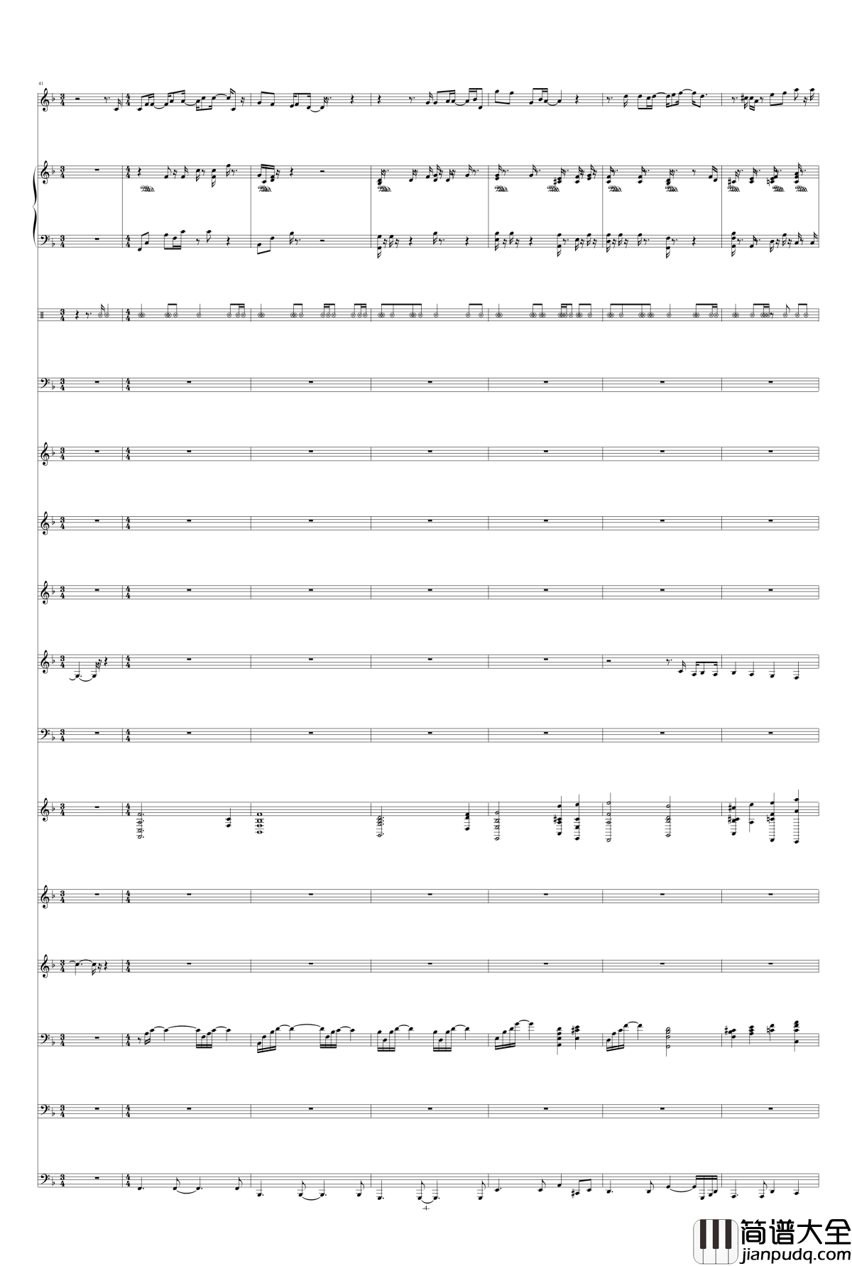 洋葱钢琴谱__总谱_丁当