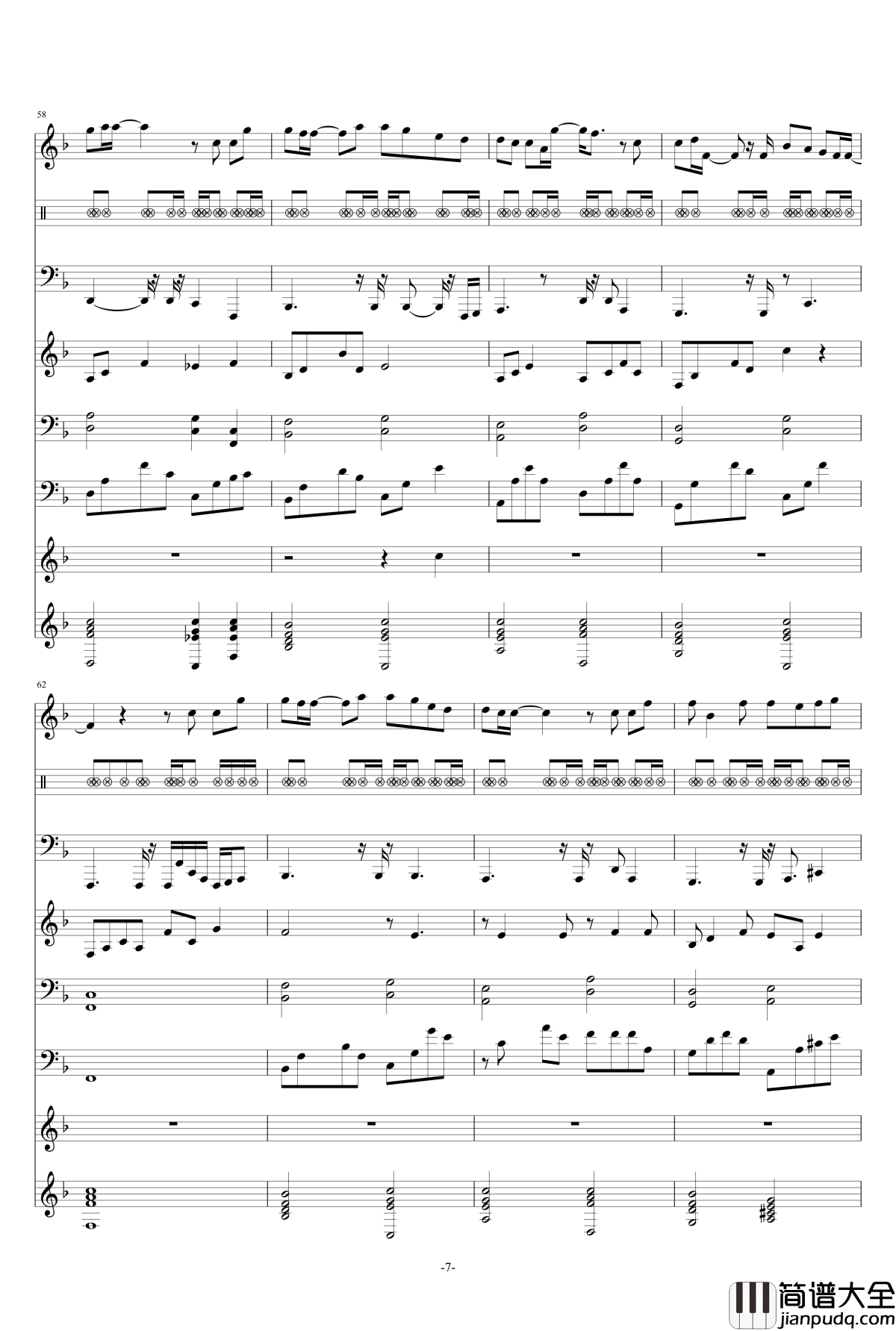 一路向北钢琴谱_总谱_周杰伦