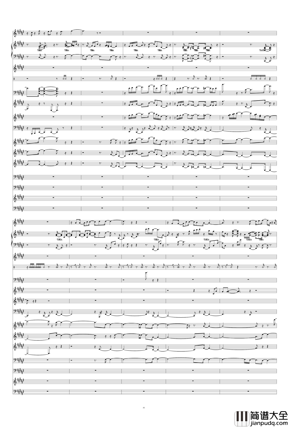 朋友圈钢琴谱_总谱_王麟