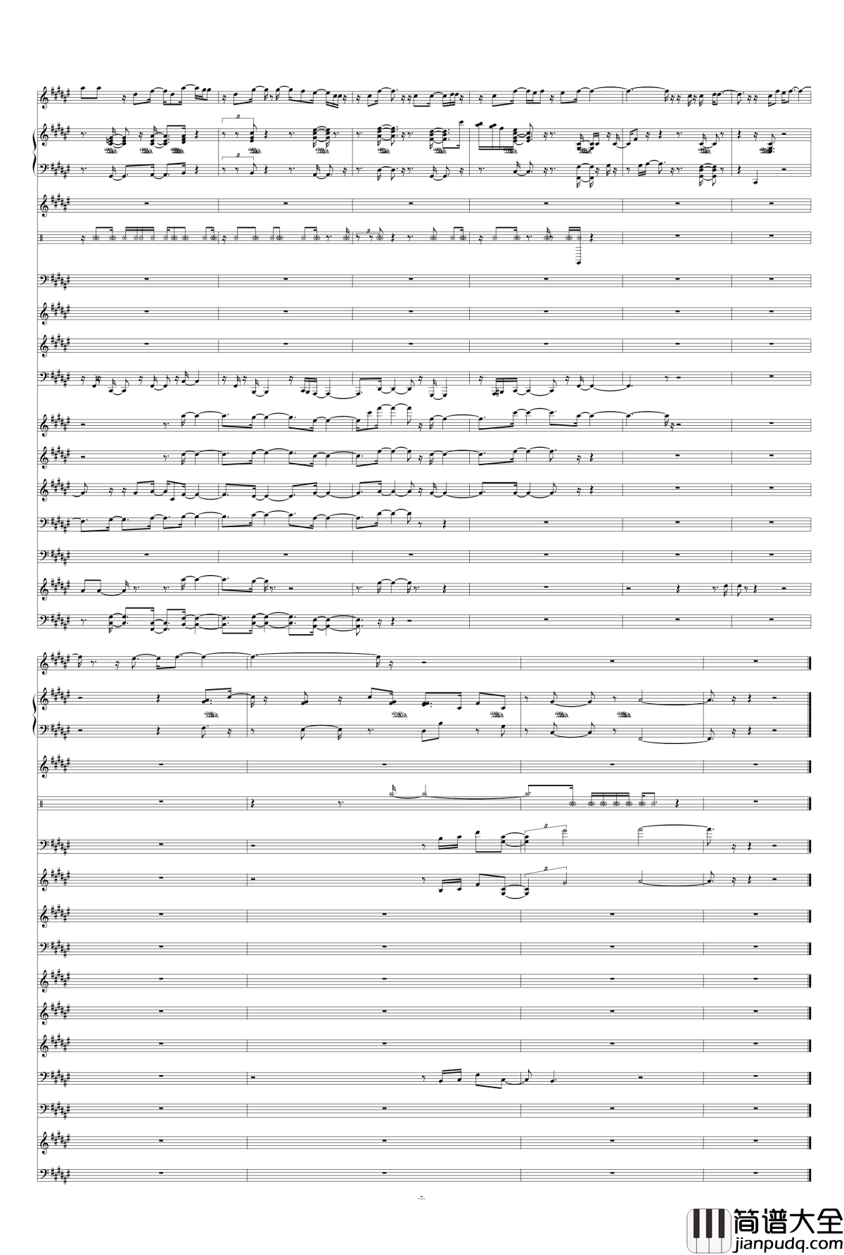 朋友圈钢琴谱_总谱_王麟