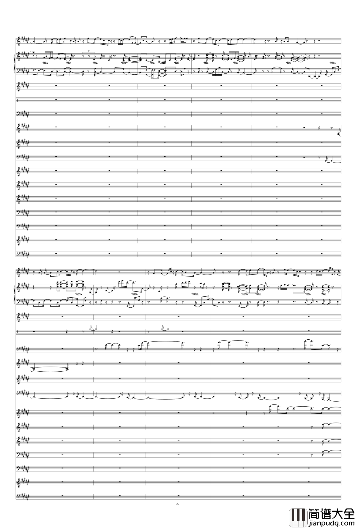 朋友圈钢琴谱_总谱_王麟