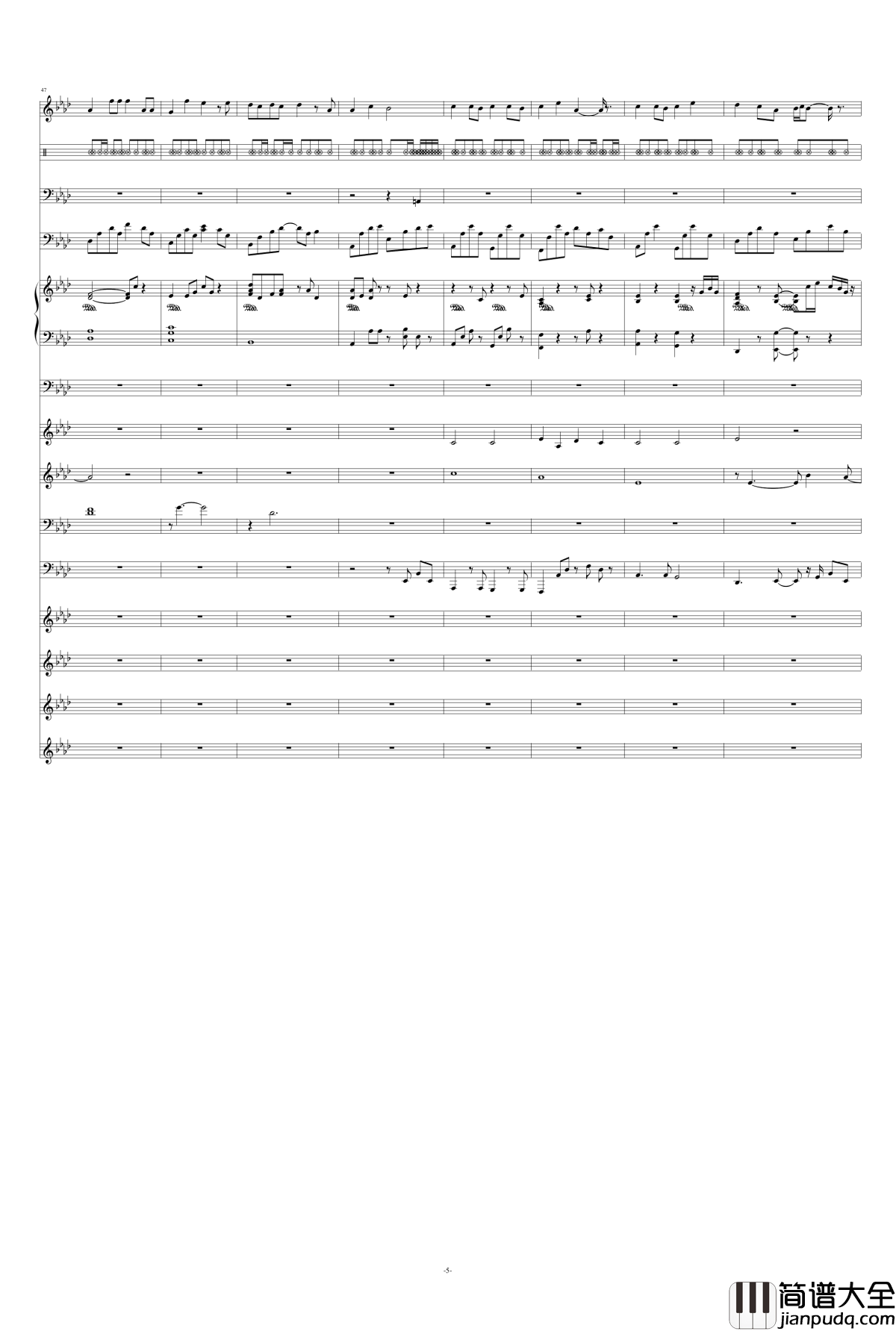 爱一点钢琴谱_王力宏、章子怡_总谱