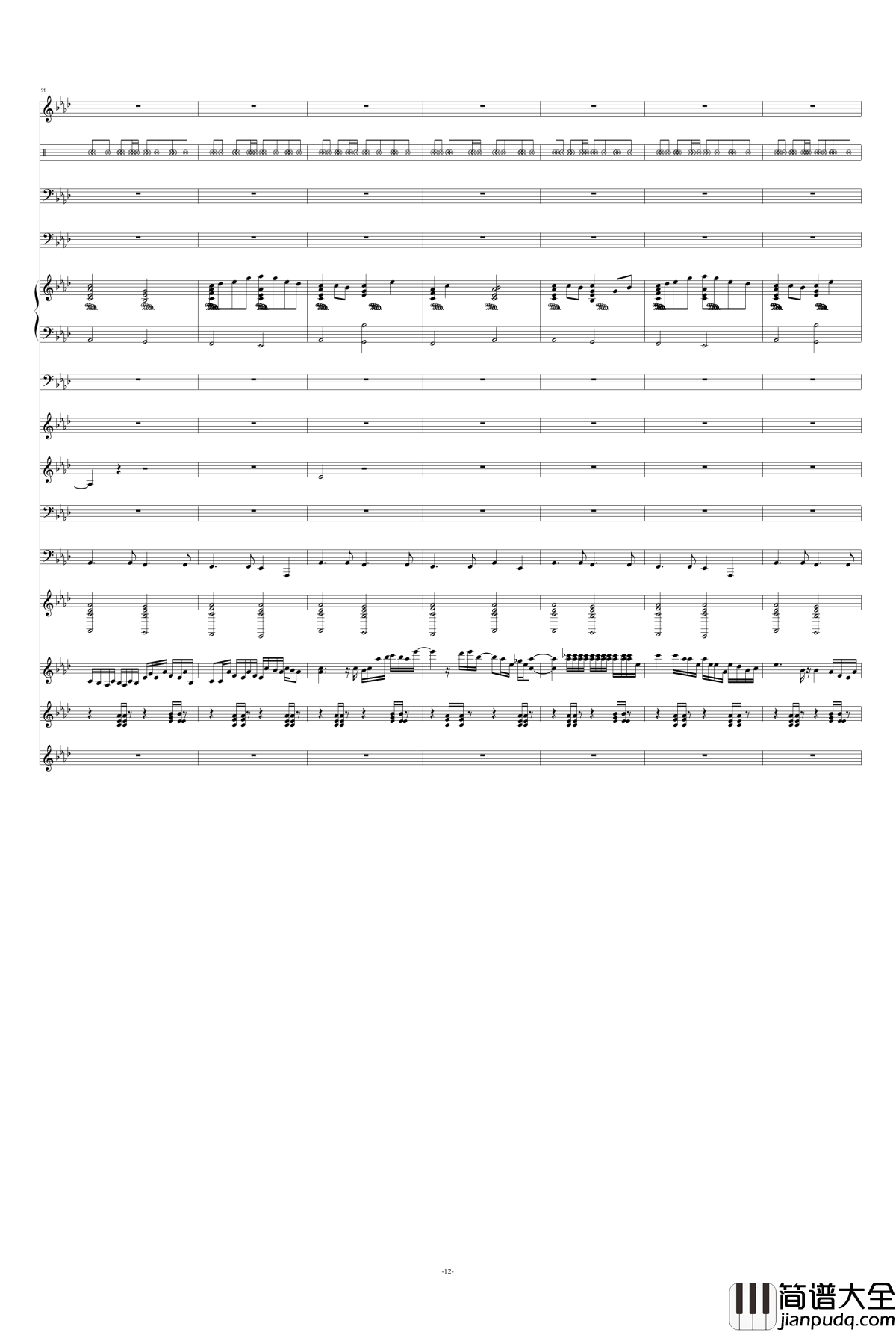 爱一点钢琴谱_王力宏、章子怡_总谱