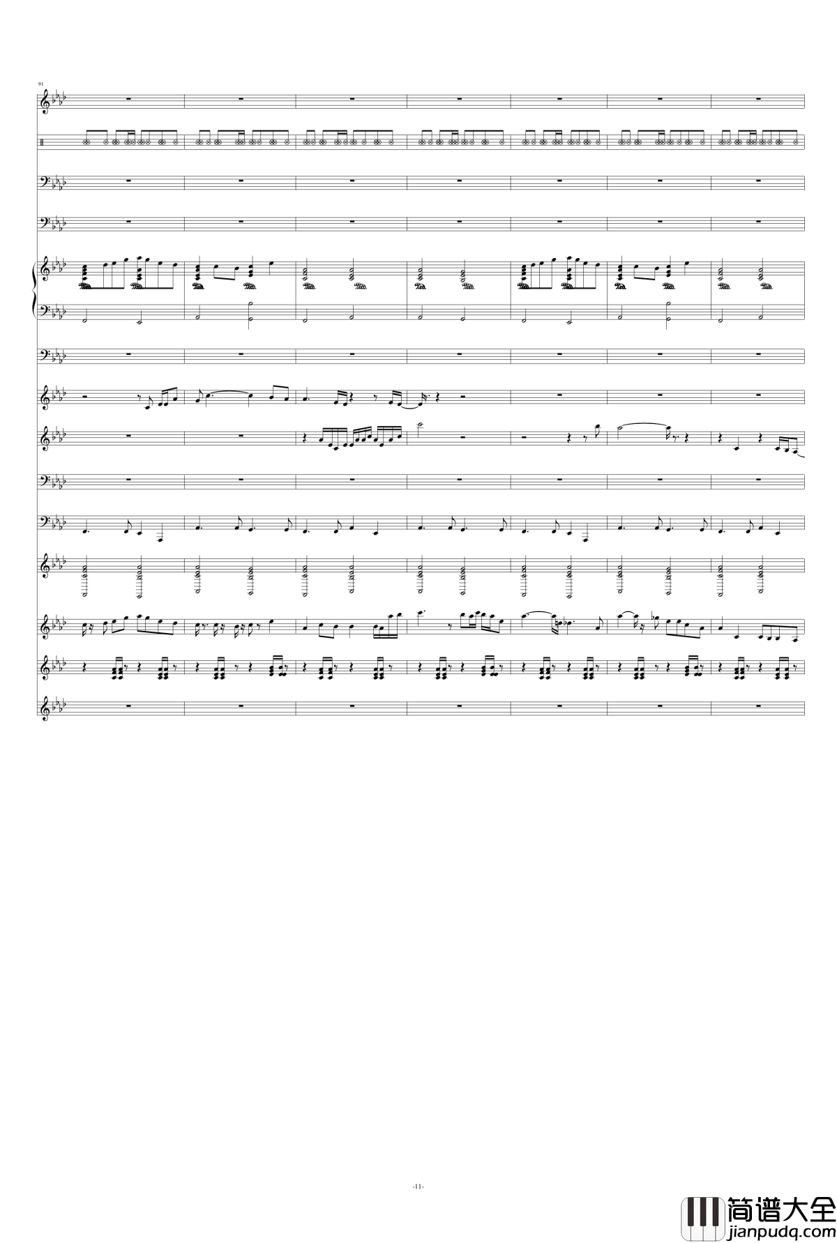 爱一点钢琴谱_王力宏、章子怡_总谱