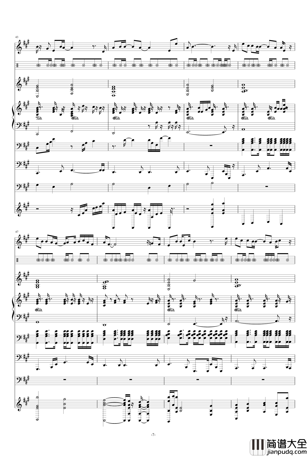 残酷月光钢琴谱_总谱_林宥嘉