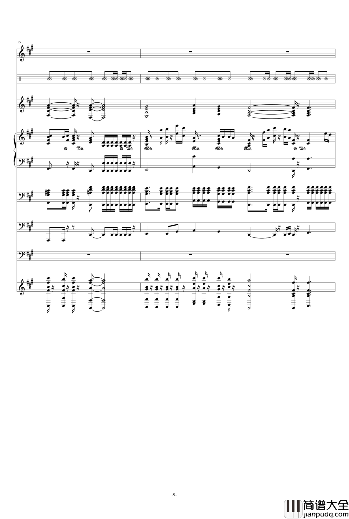 残酷月光钢琴谱_总谱_林宥嘉