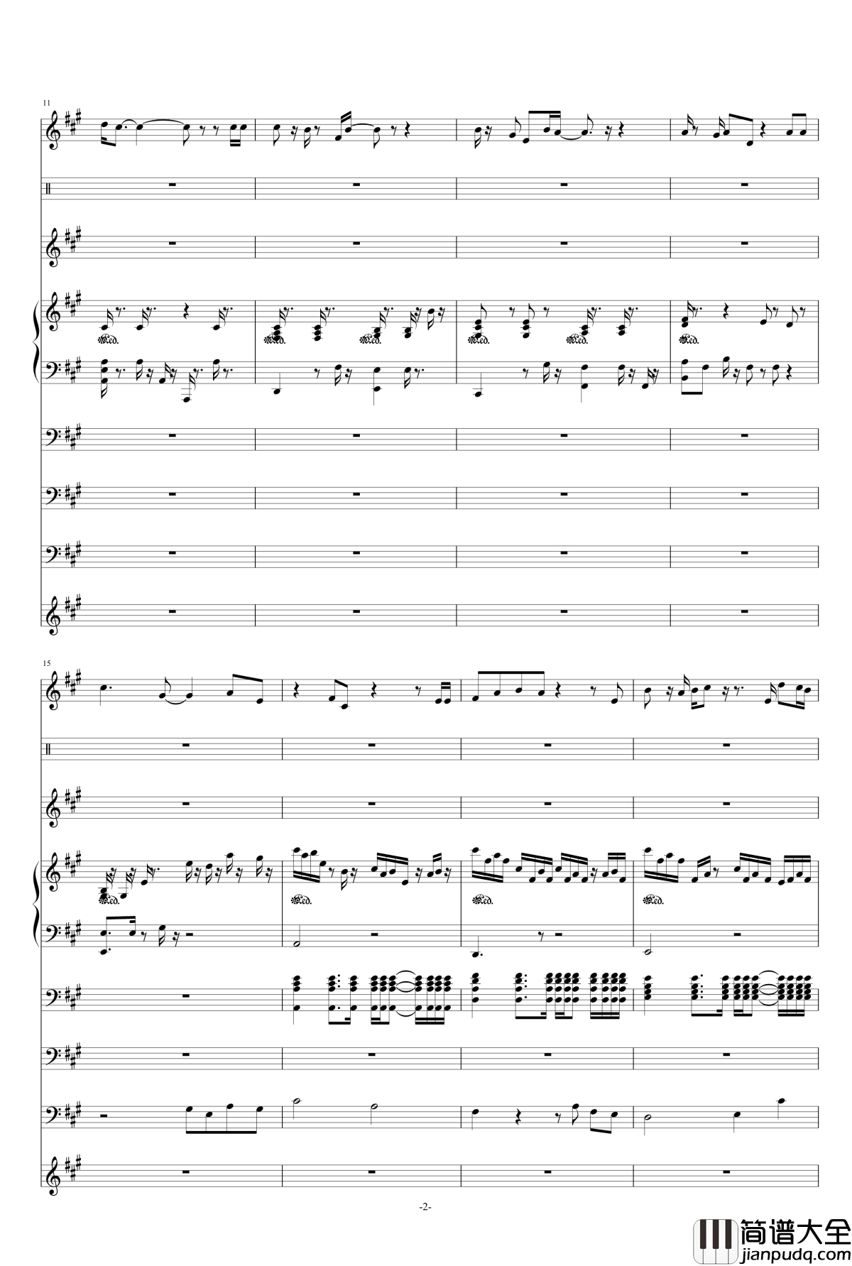 残酷月光钢琴谱_总谱_林宥嘉