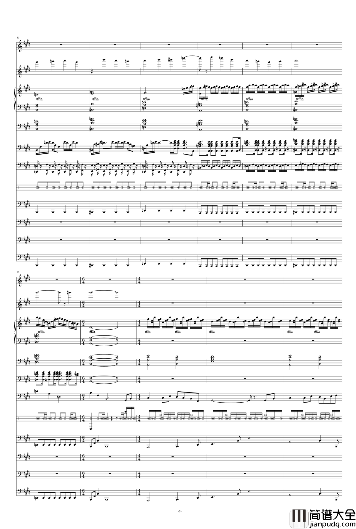 画心钢琴谱_总谱_张靓颖