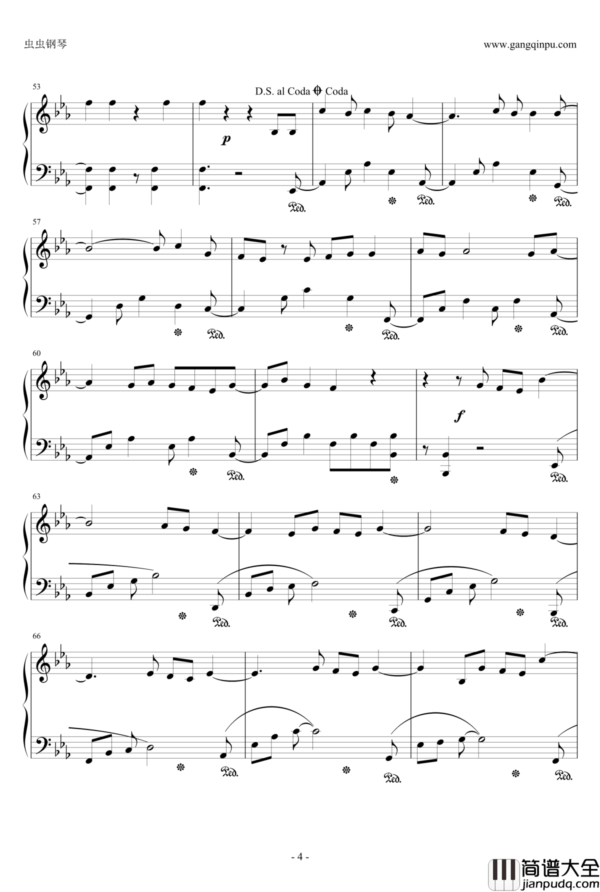 一起走到钢琴谱_孙燕姿