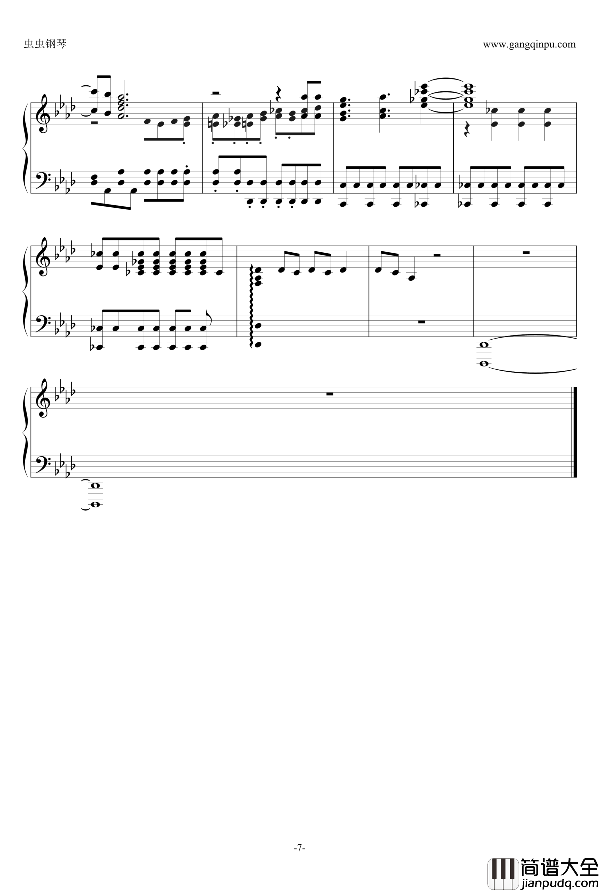 Let_It_Go钢琴谱_最适合独奏原版_蓝色魔羯_冰雪奇缘