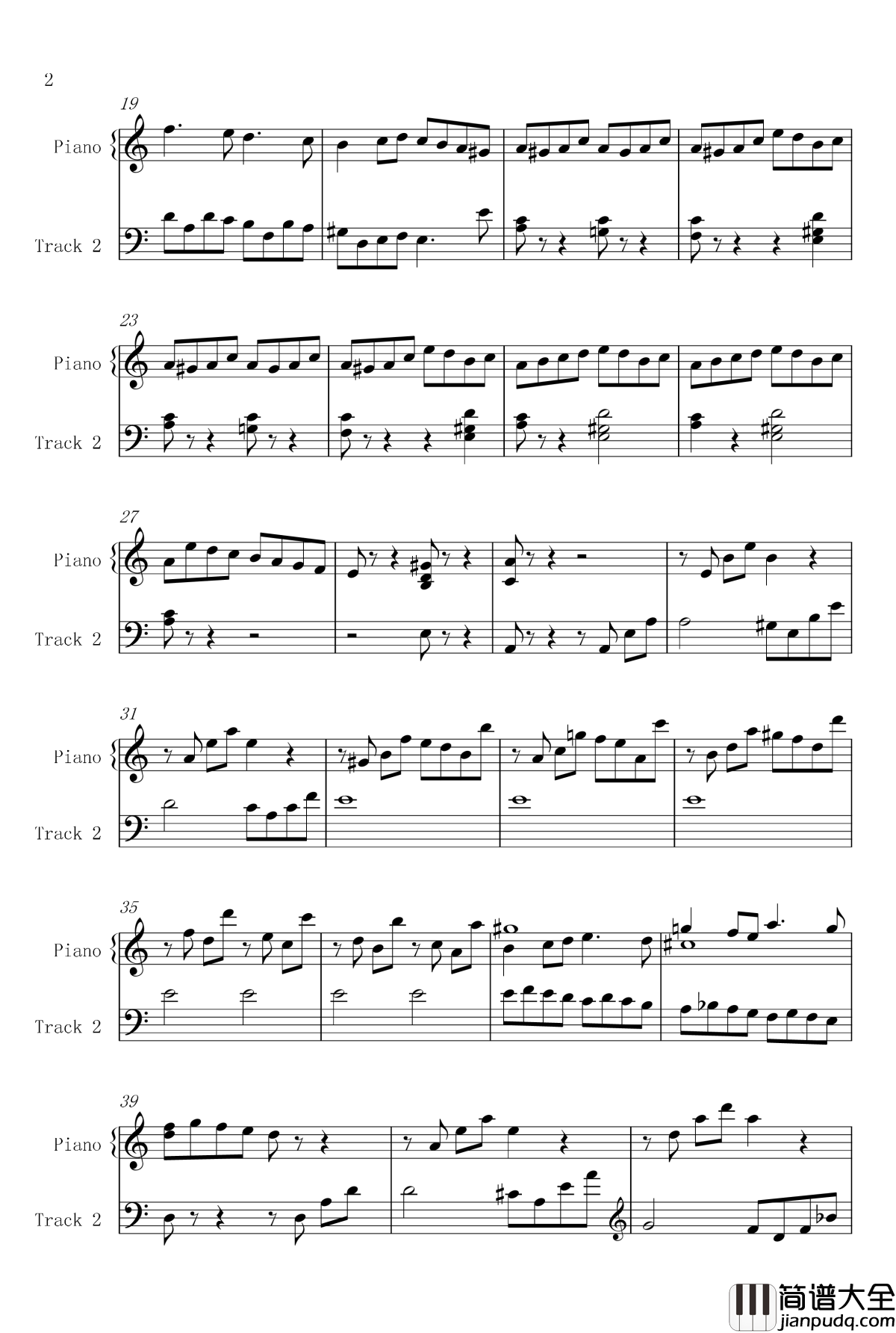 菲比赫小奏鸣曲钢琴谱_第一、二乐章_菲比赫