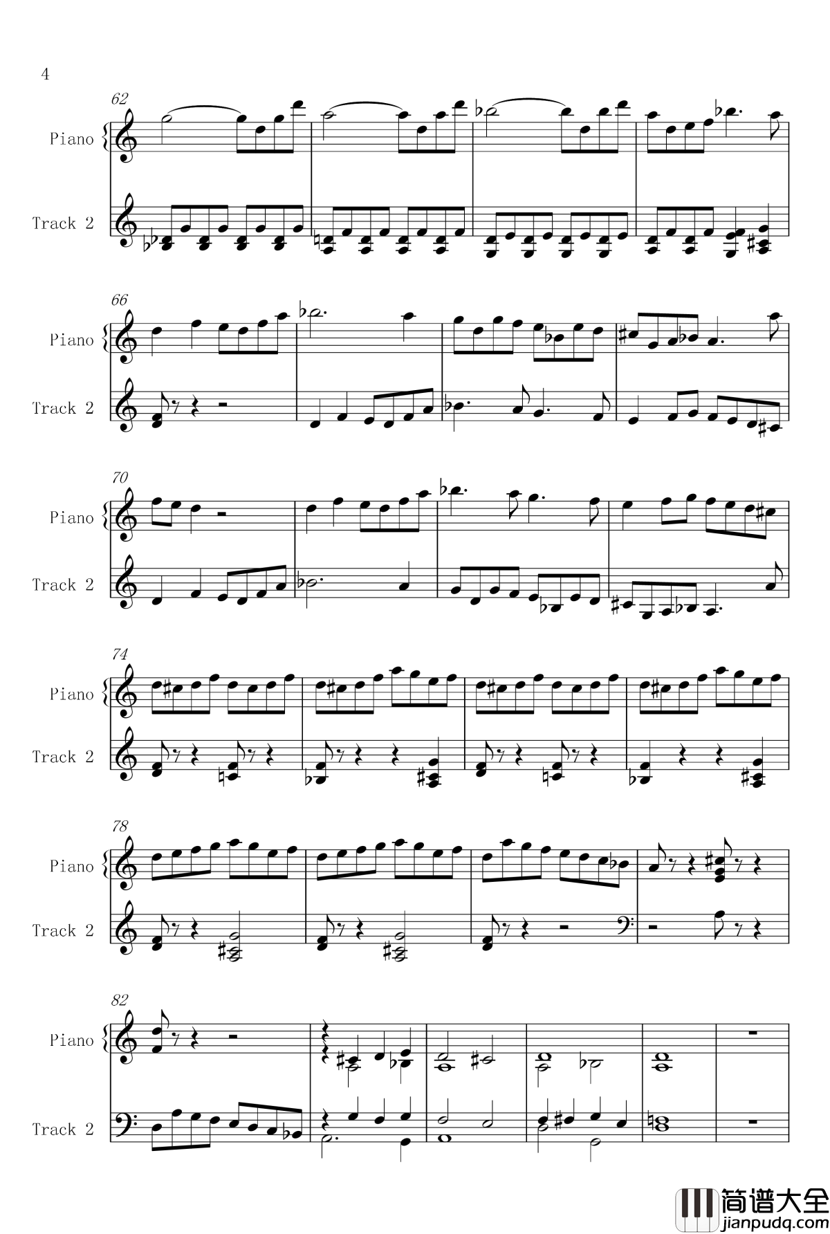 菲比赫小奏鸣曲钢琴谱_第一、二乐章_菲比赫