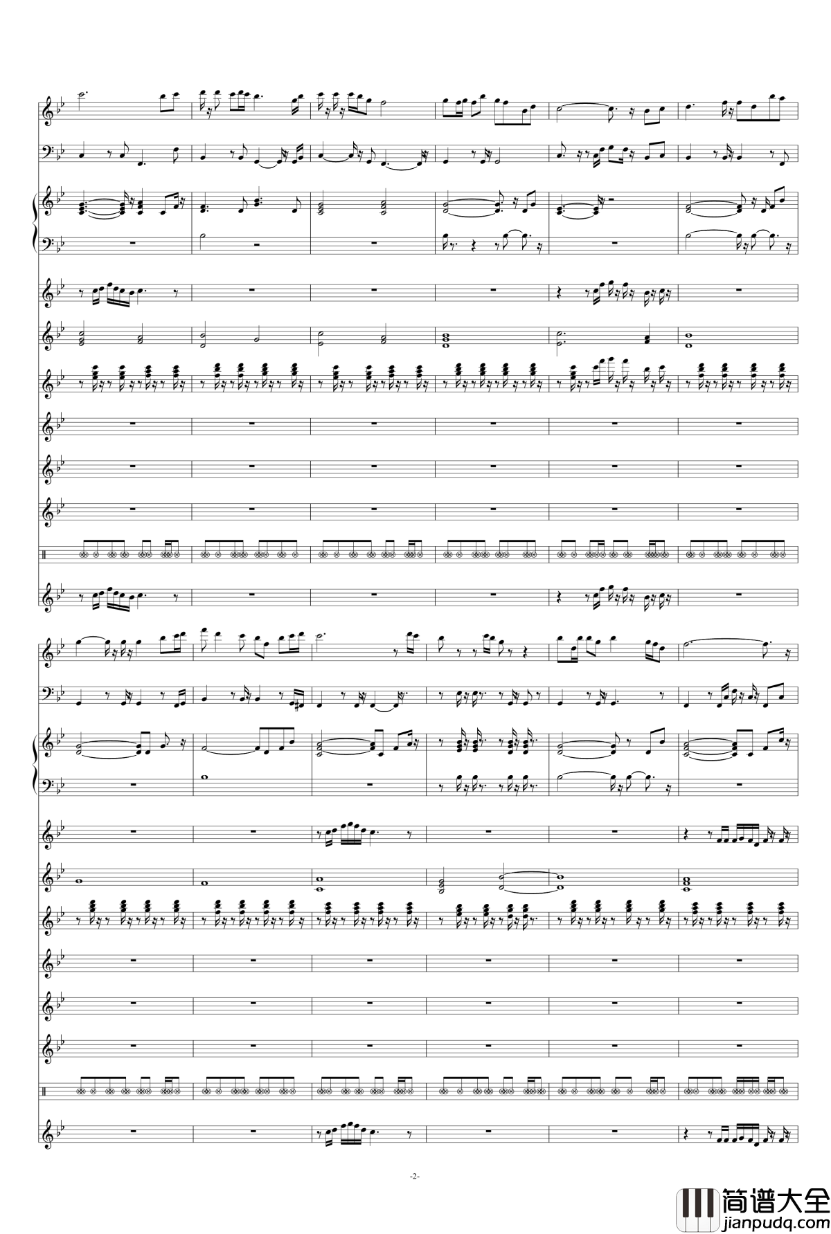 爱拼才会赢钢琴谱_总谱_卓依婷