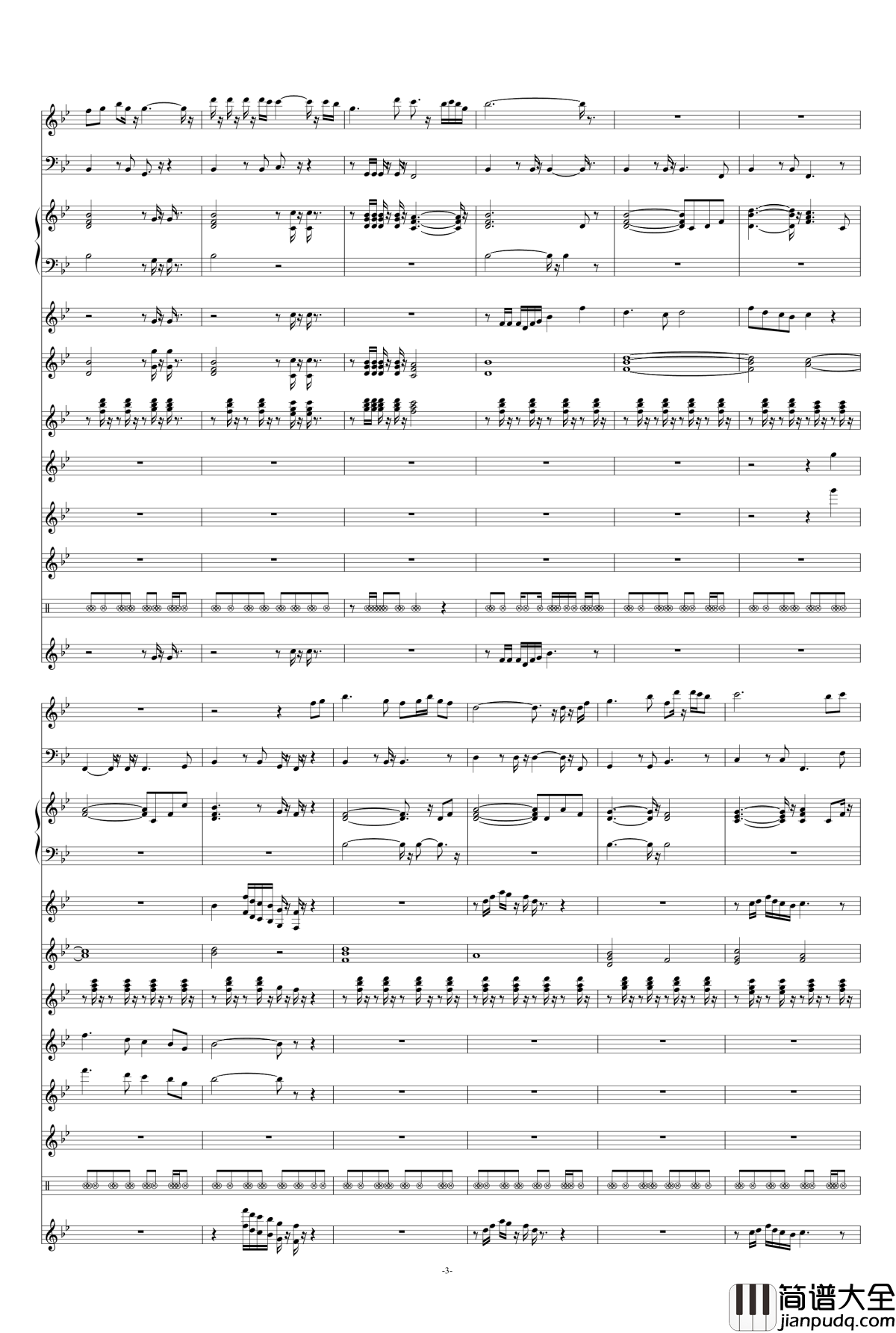 爱拼才会赢钢琴谱_总谱_卓依婷