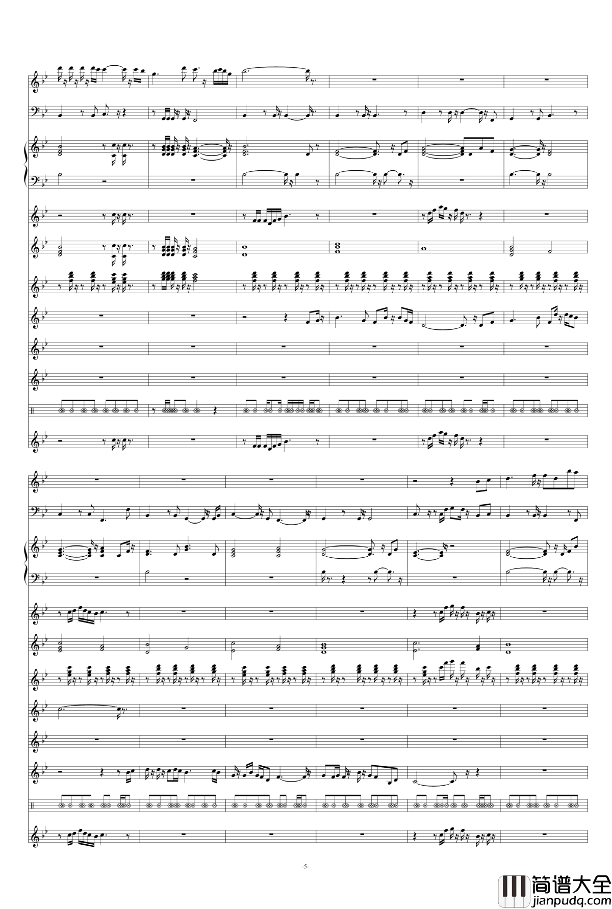 爱拼才会赢钢琴谱_总谱_卓依婷