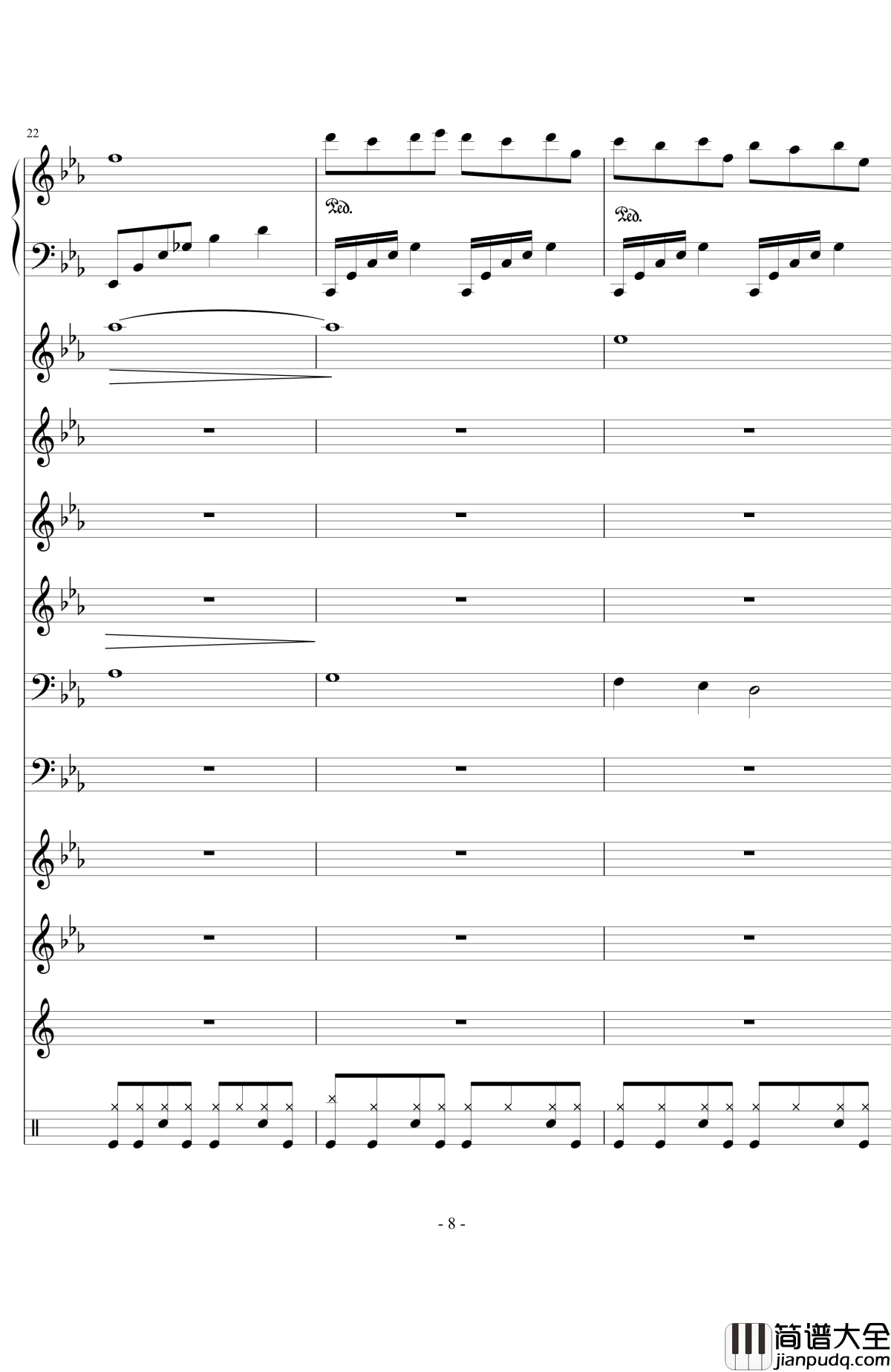 still_waters钢琴谱_澄镜之水_欧松