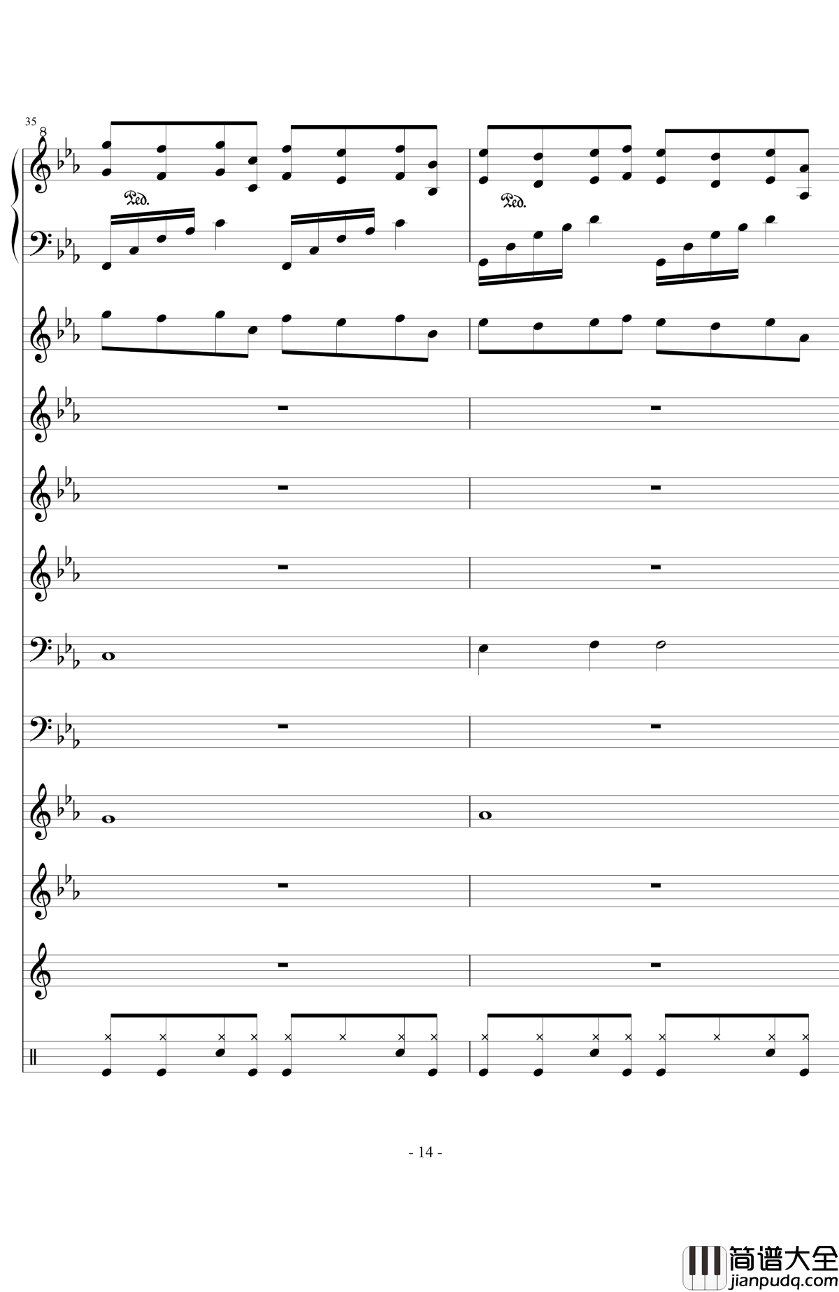 still_waters钢琴谱_澄镜之水_欧松