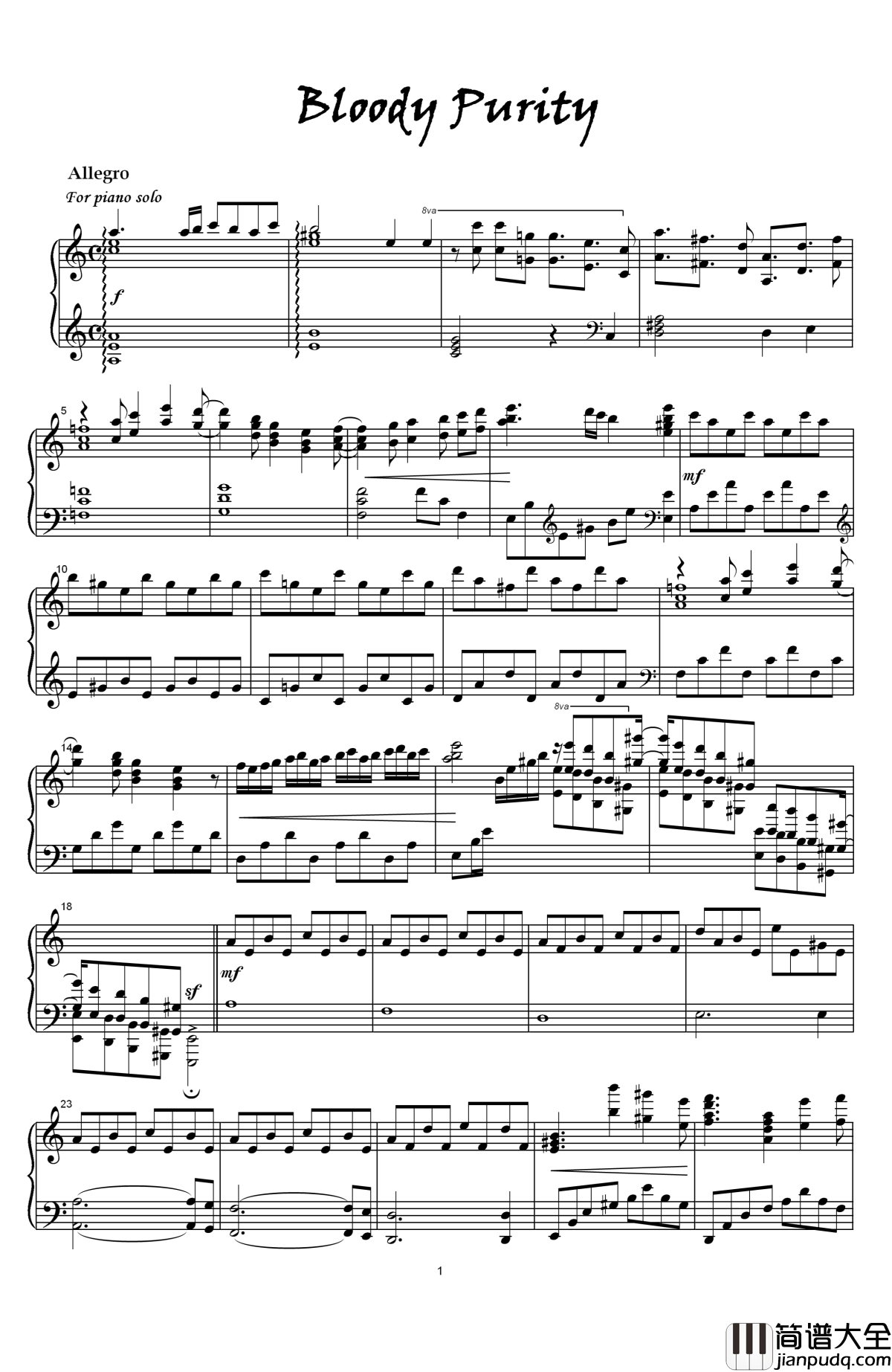Bloody_purity钢琴谱_Cytus