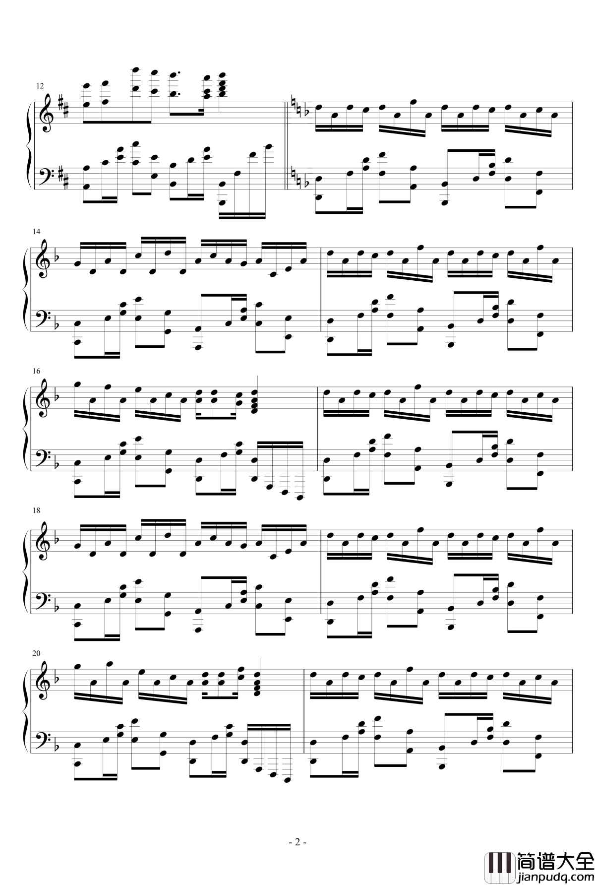 极品钢琴高手练习曲11钢琴谱_追月海_瑜乐星