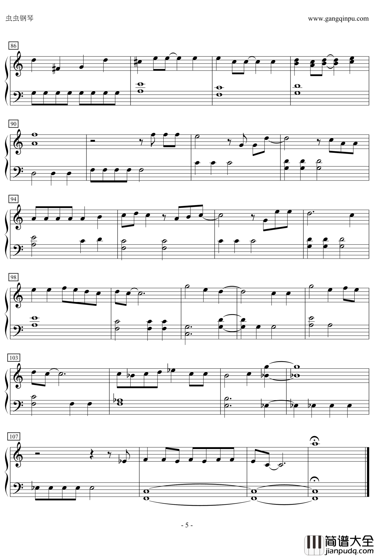 Let_it_Go钢琴谱_鋼琴C大調兒童簡單版_冰雪奇缘