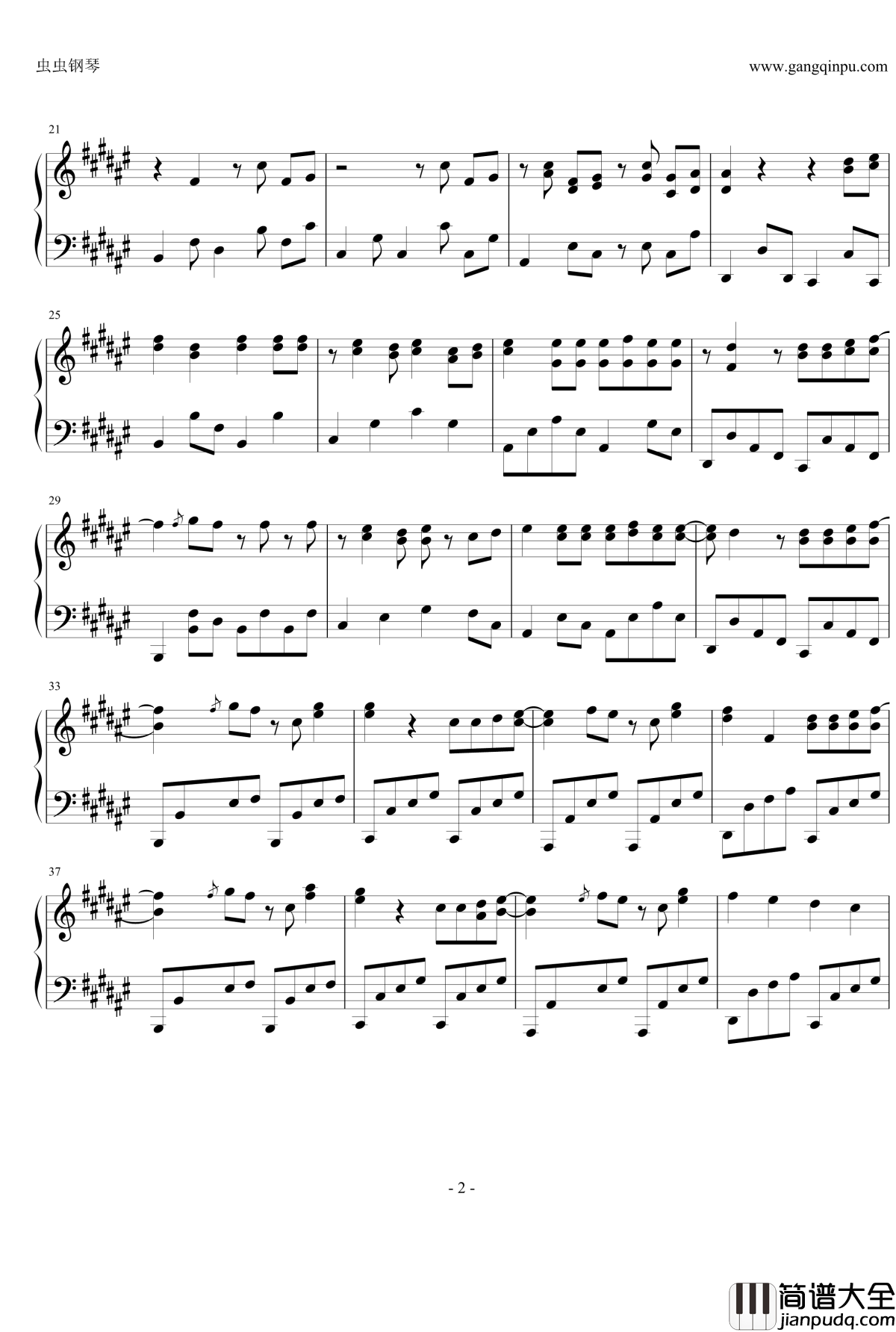 Insomnia钢琴谱_Craig_David_Craig_David