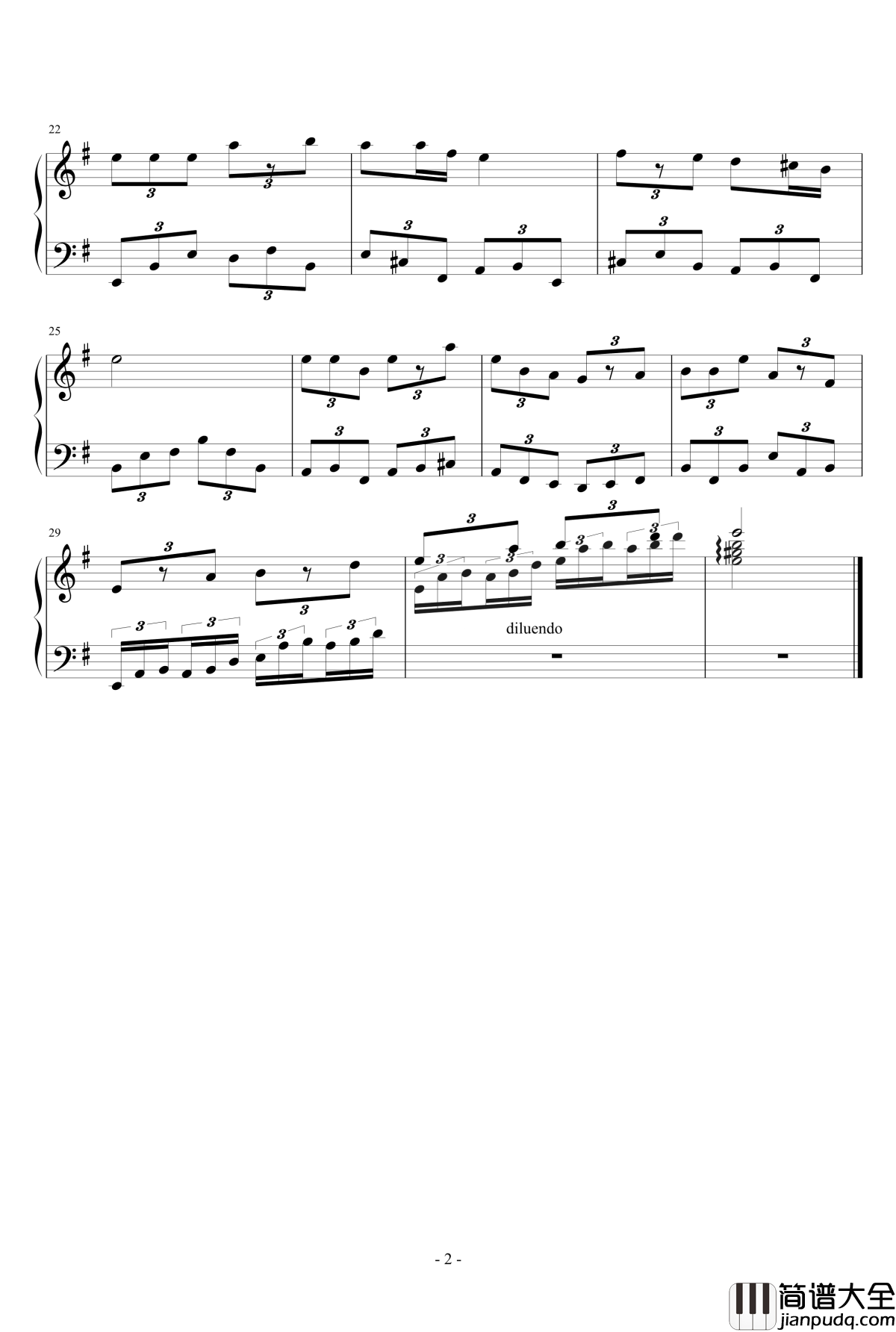 信天游钢琴谱_陕北民歌