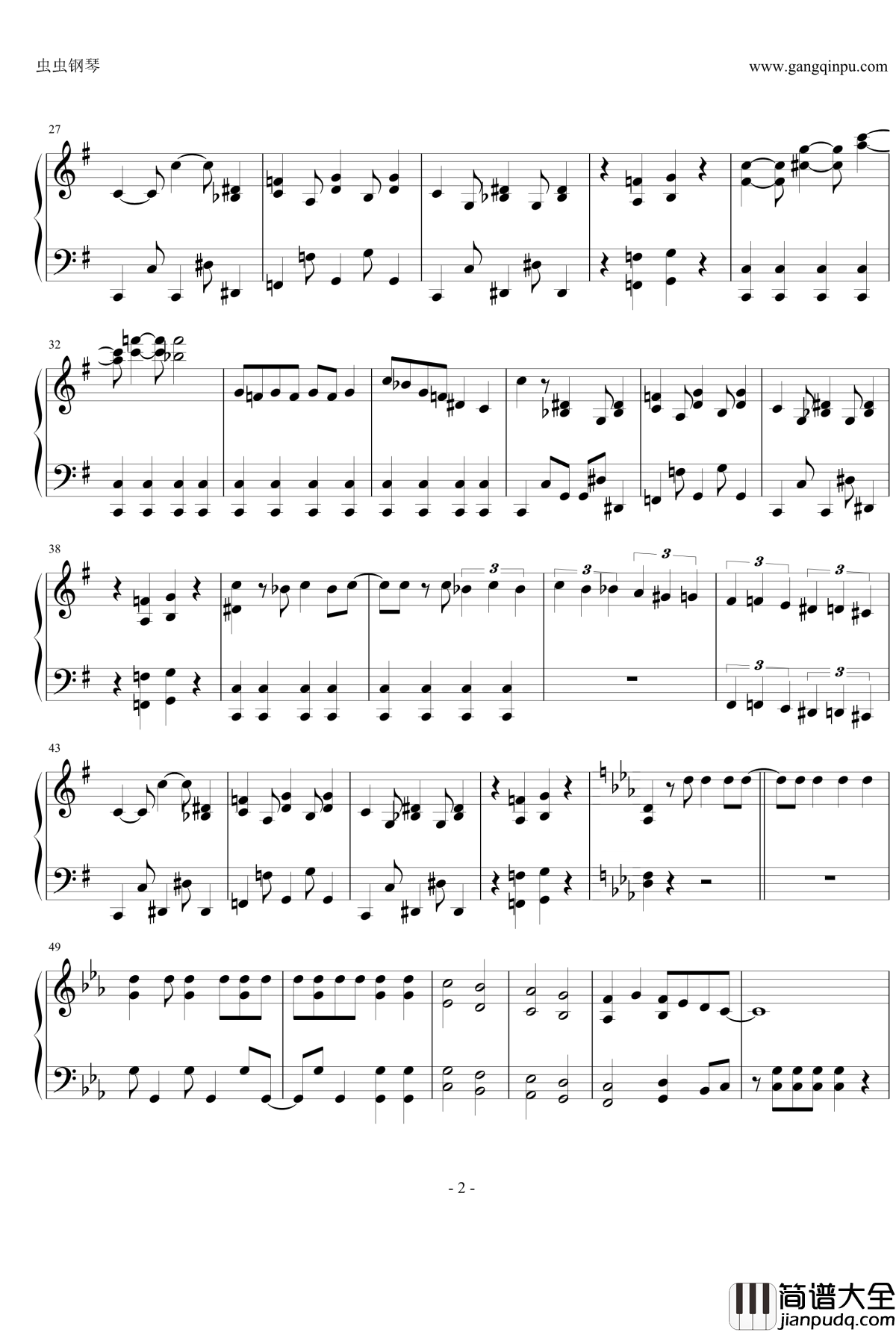 宇宙じゃがシャッぱい_钢之炼金术师_钢琴谱