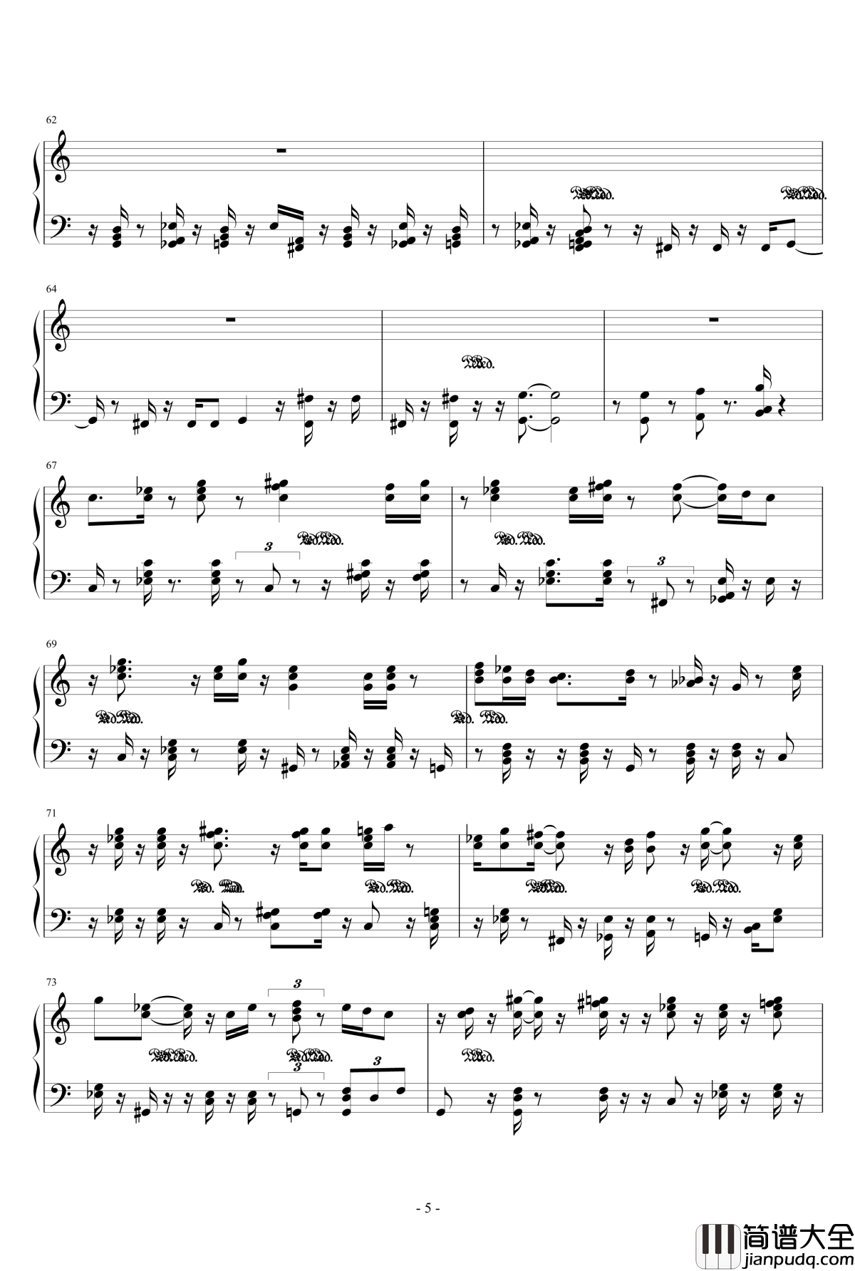 月精灵钢琴谱_eggming