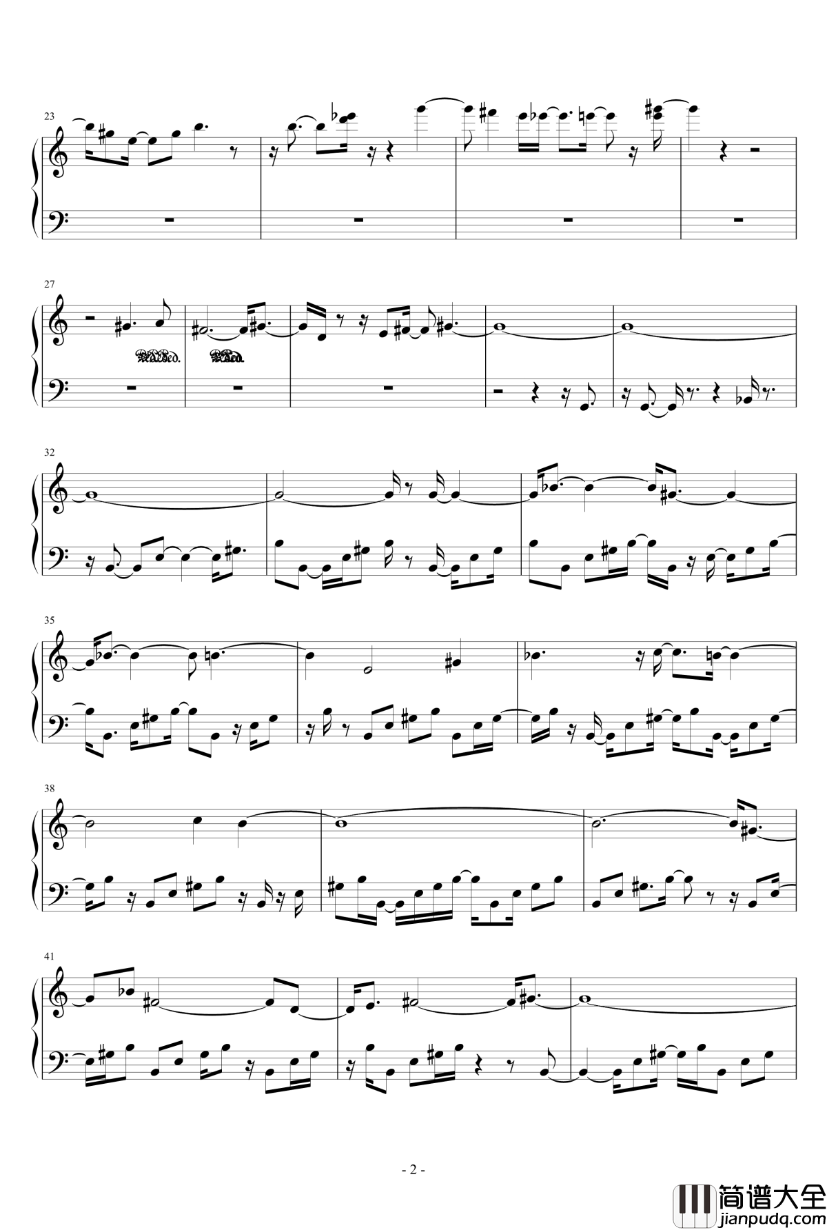 雪之境钢琴谱_eggming