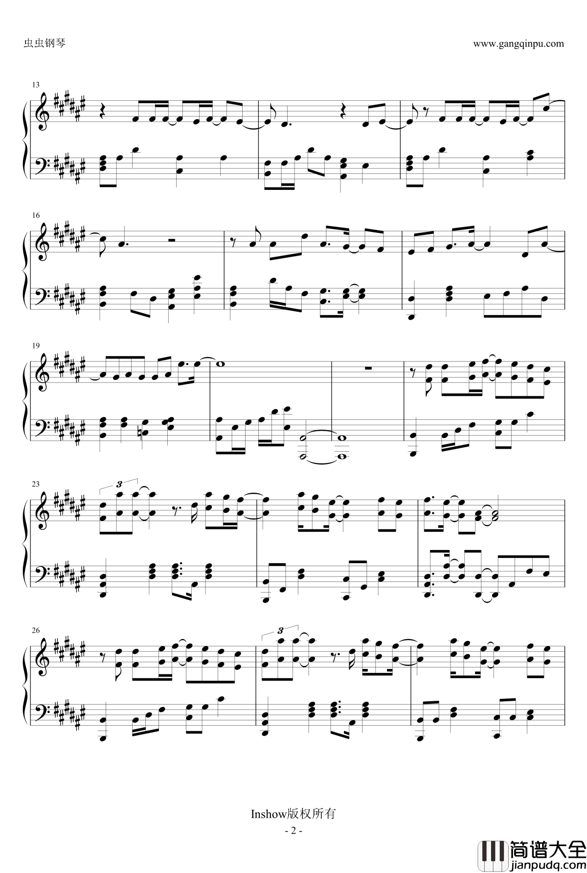 焚情钢琴谱__秦时明月之君临天下_片尾曲_张信哲