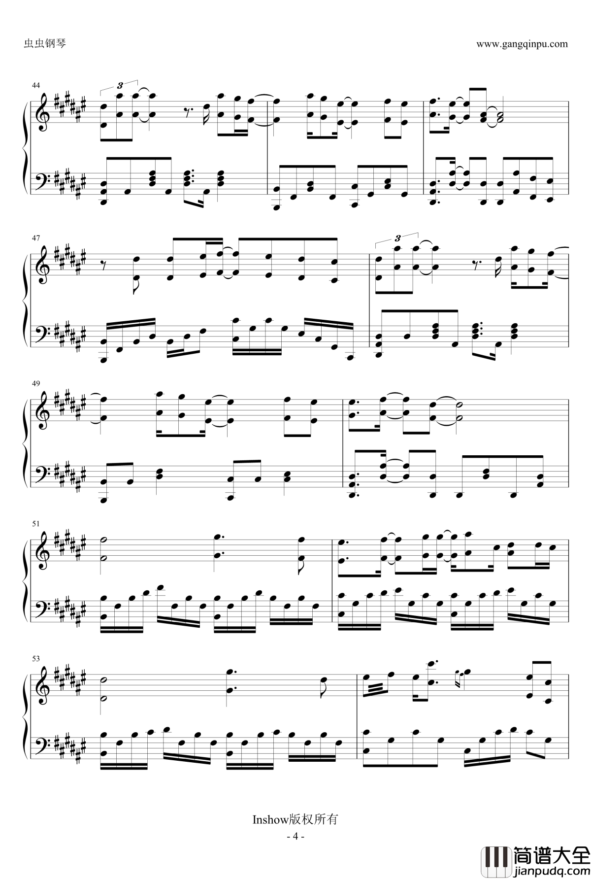 焚情钢琴谱__秦时明月之君临天下_片尾曲_张信哲