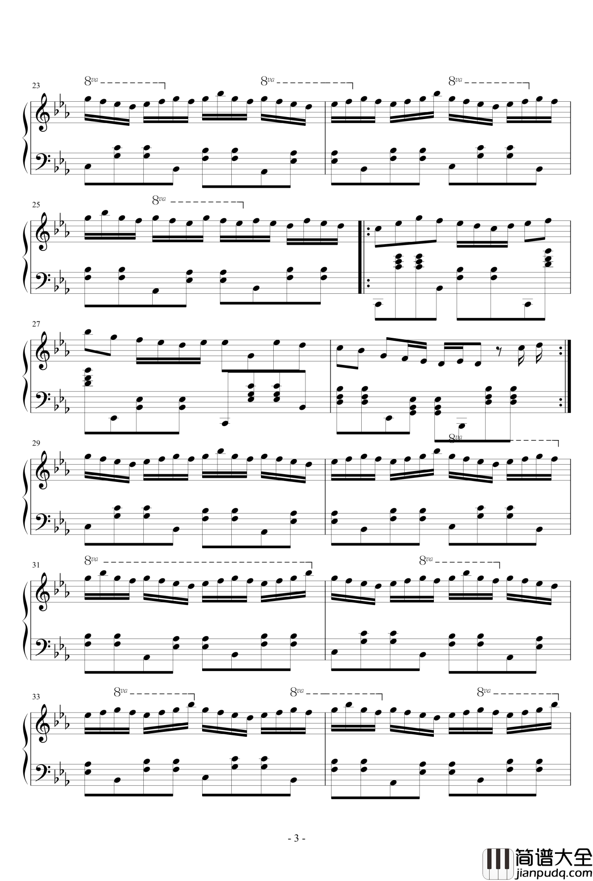 时光旋转飞逝钢琴谱_水手森巴