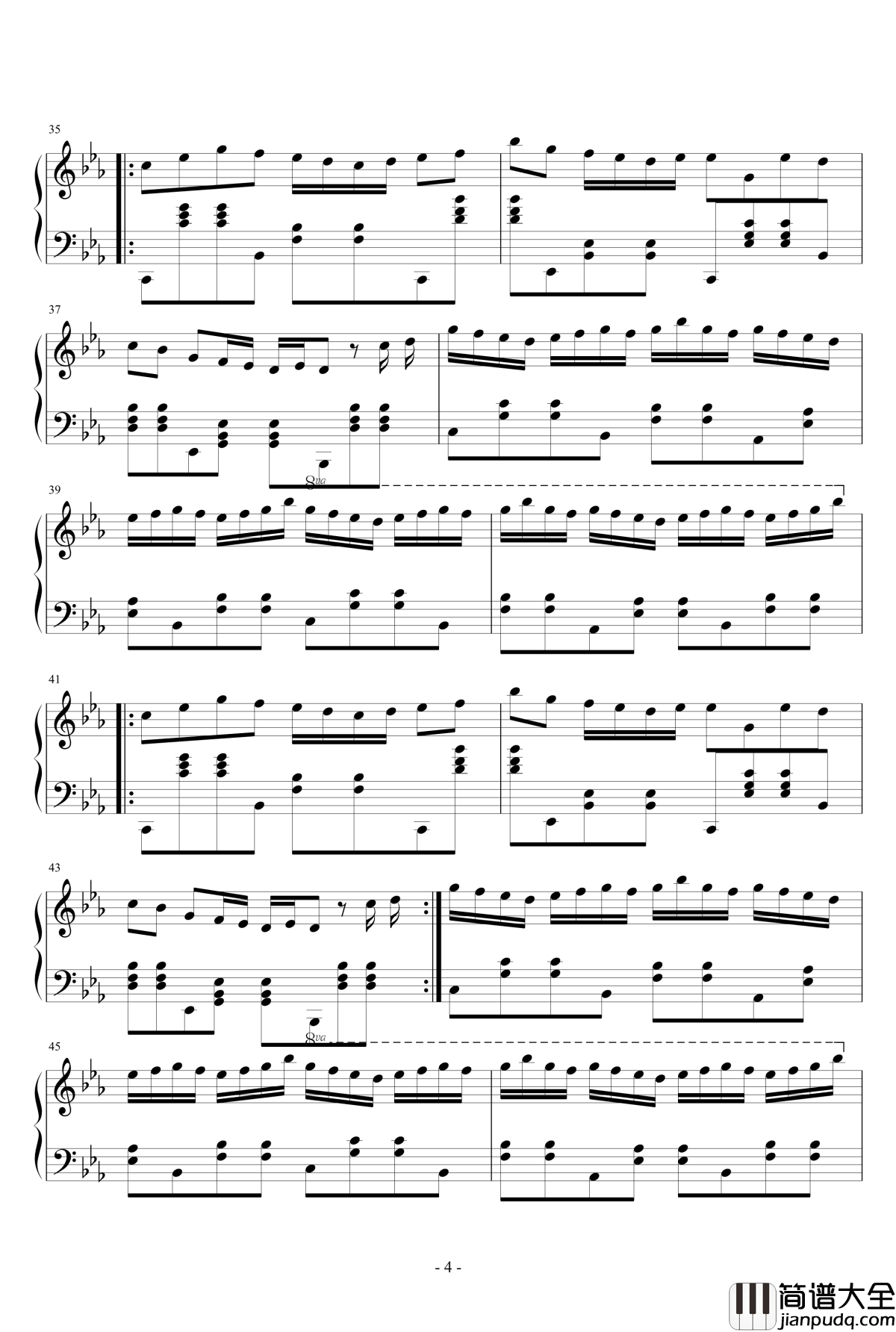 时光旋转飞逝钢琴谱_水手森巴