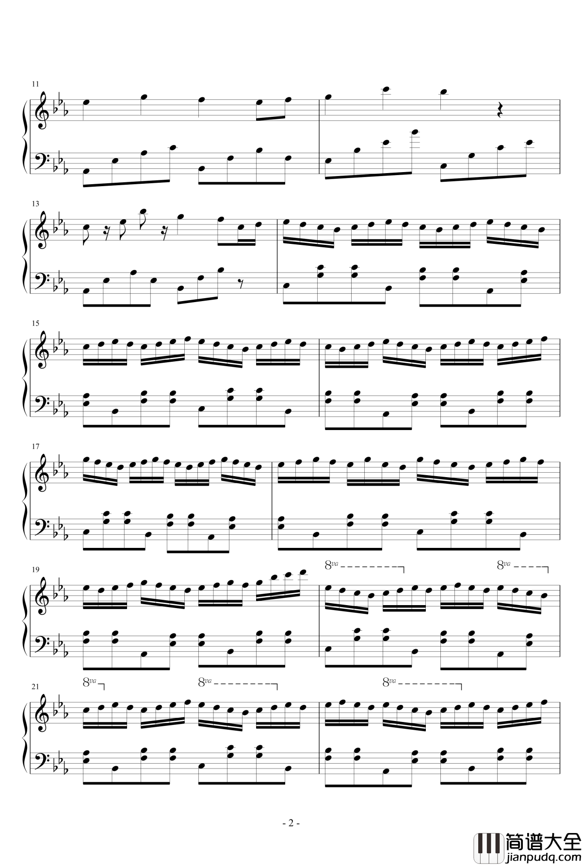 时光旋转飞逝钢琴谱_水手森巴